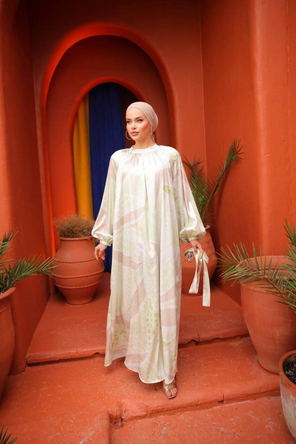 Women hijab maxi dress wholesale Multi color 697352