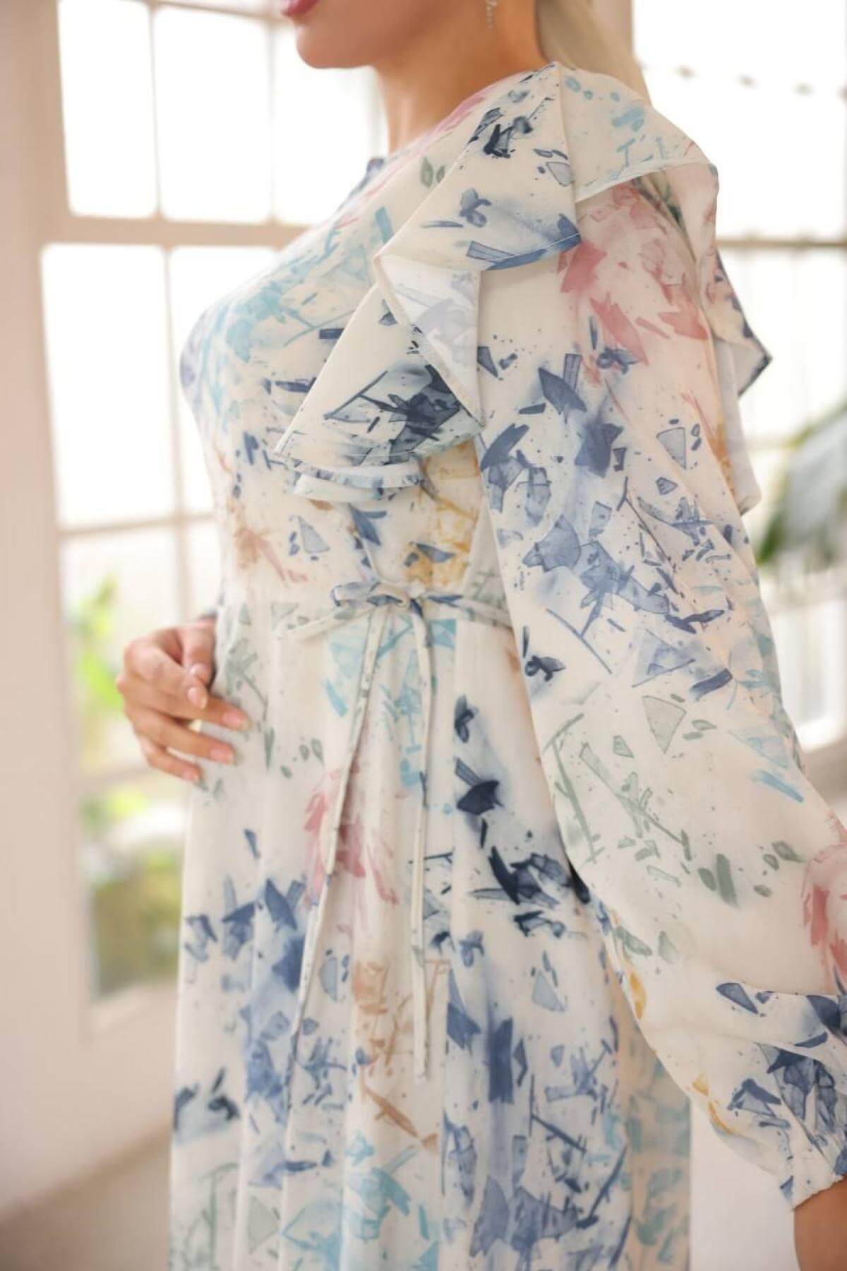 Women hijab maxi dress wholesale Multi color 697375