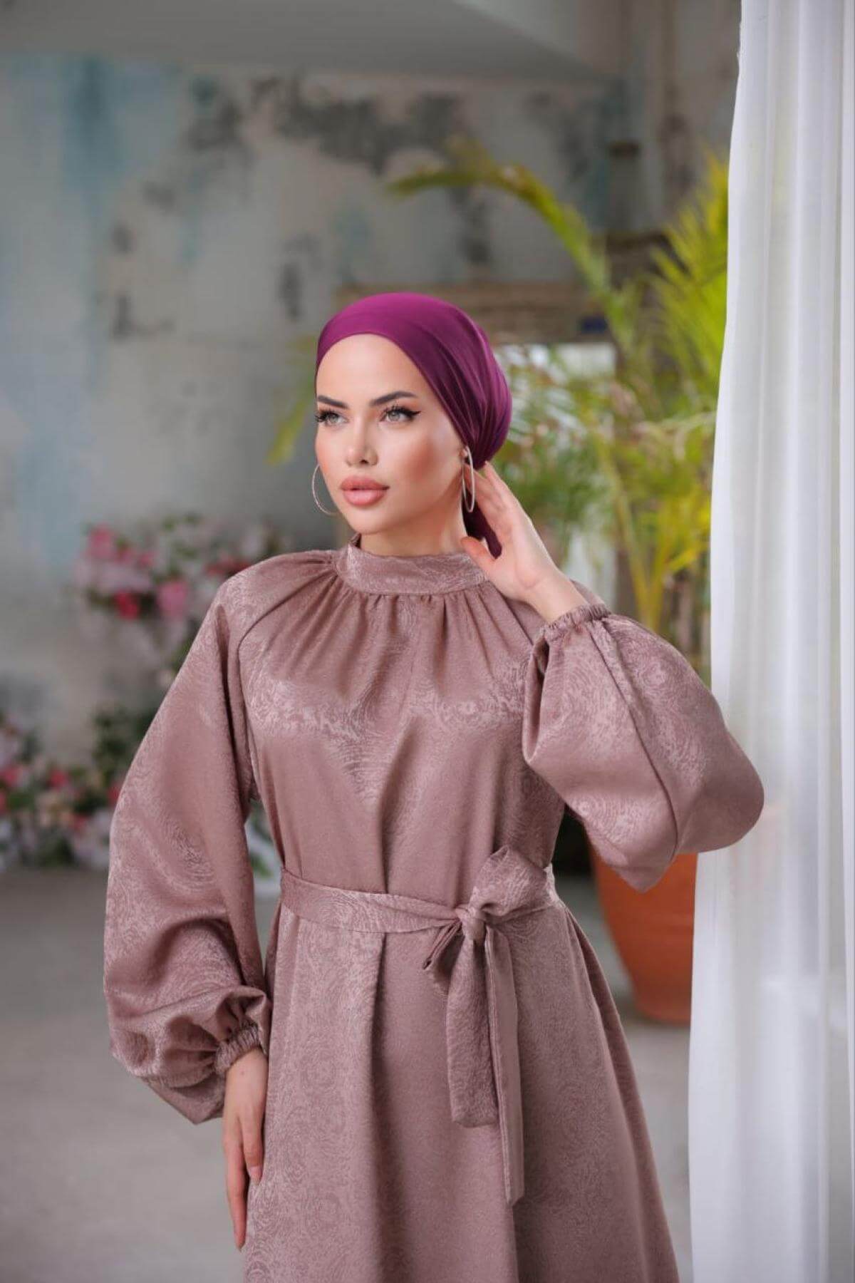Women hijab maxi dress wholesale Multi color 697365