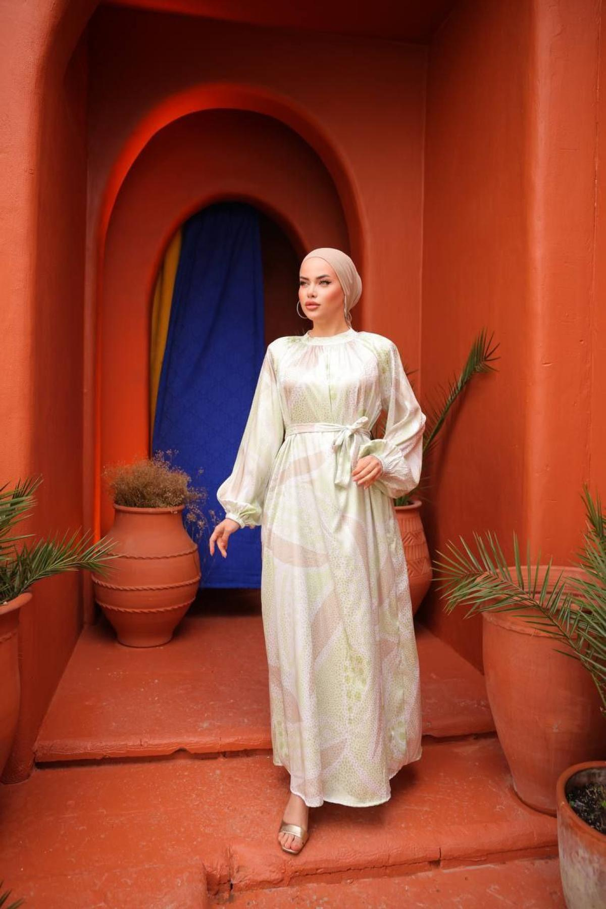 Women hijab maxi dress wholesale Multi color 697352