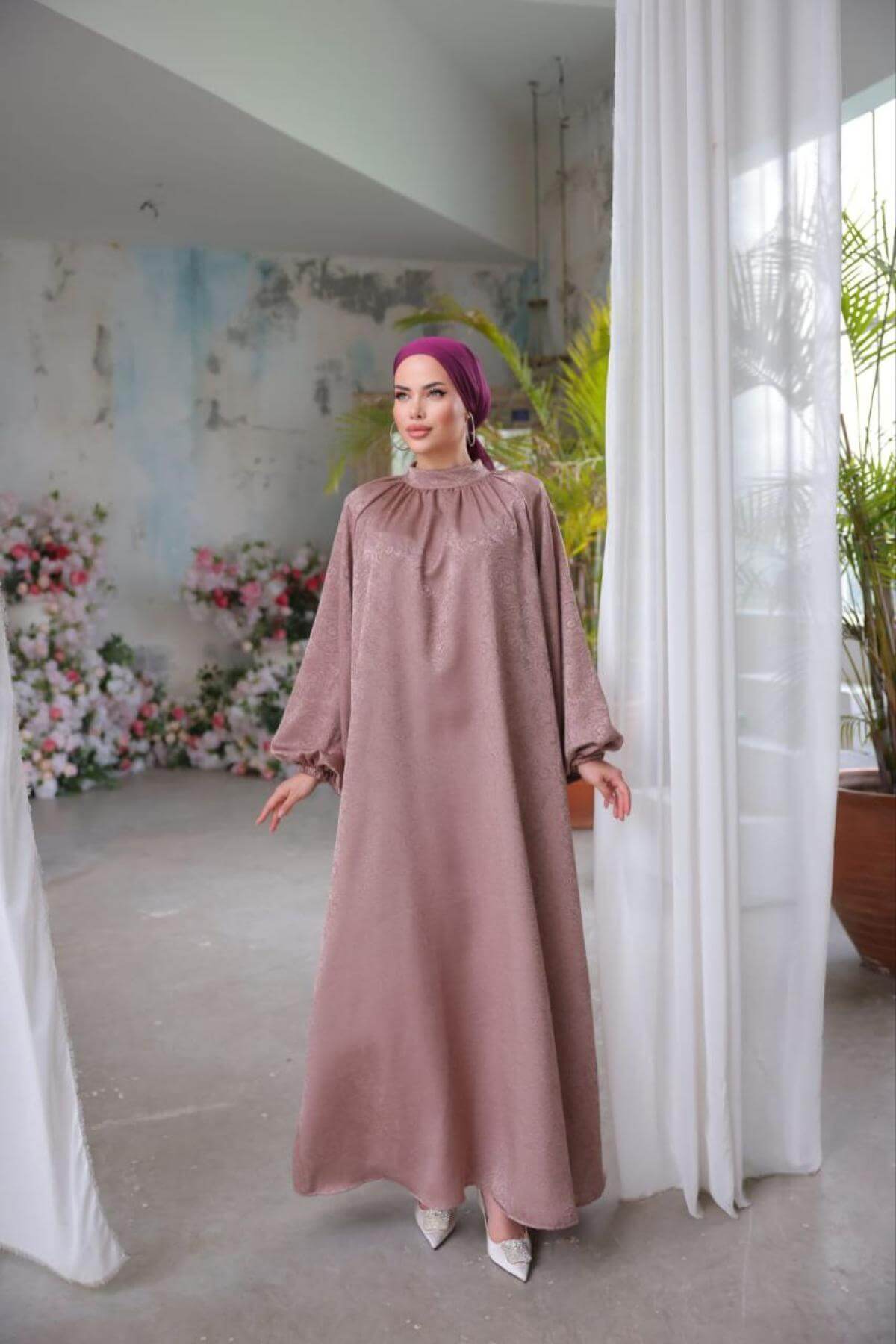 Women hijab maxi dress wholesale Multi color 697365
