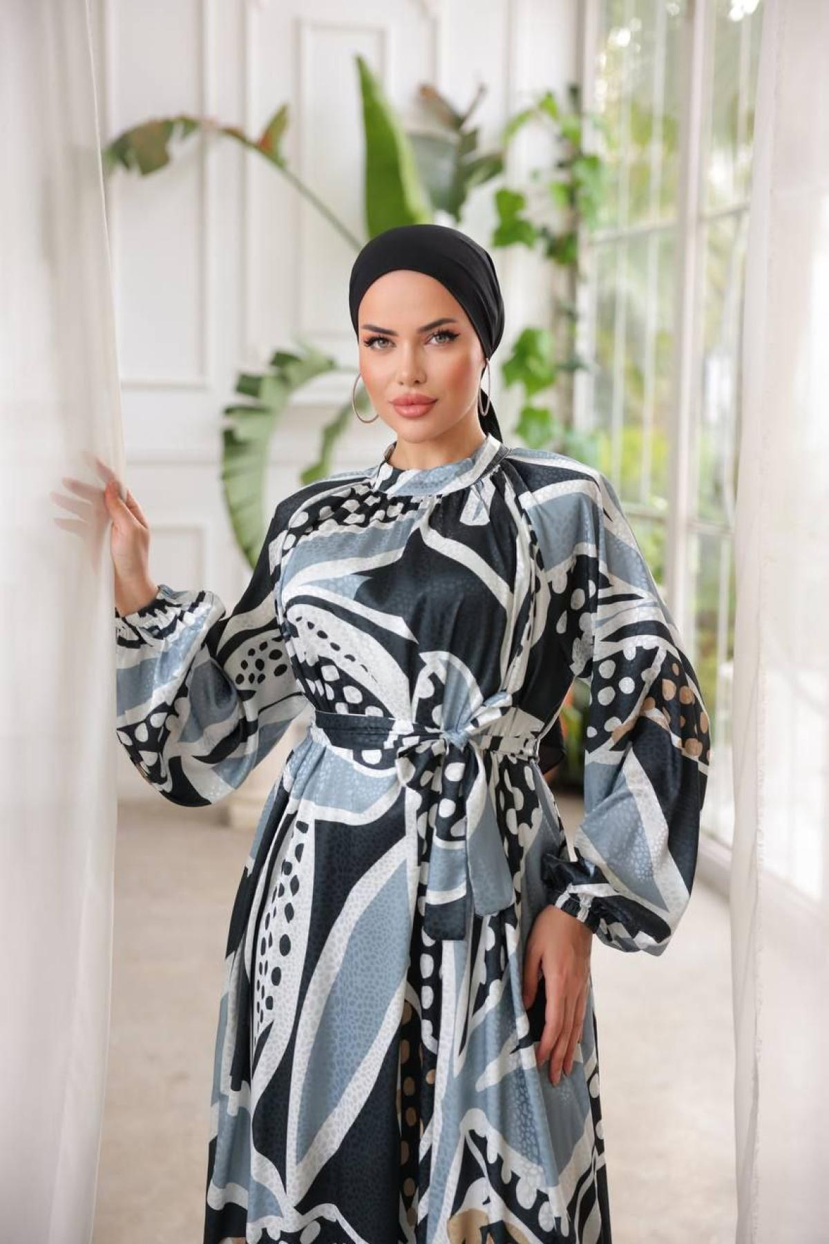 Women hijab maxi dress wholesale Multi color 697354