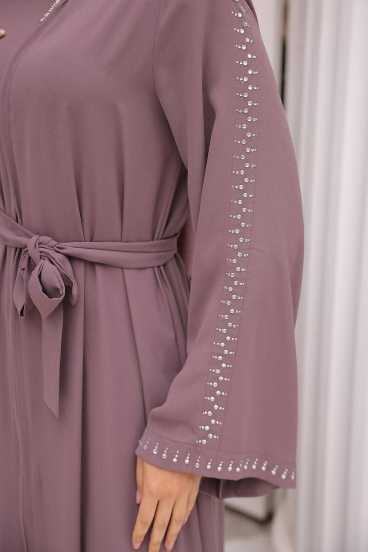 Women hijab maxi dress wholesale Pink color 697412