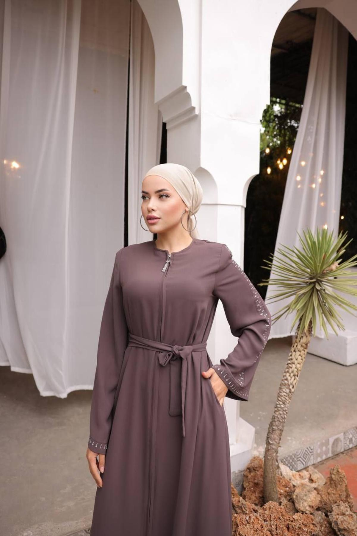 Women hijab maxi dress wholesale Purple color 697408