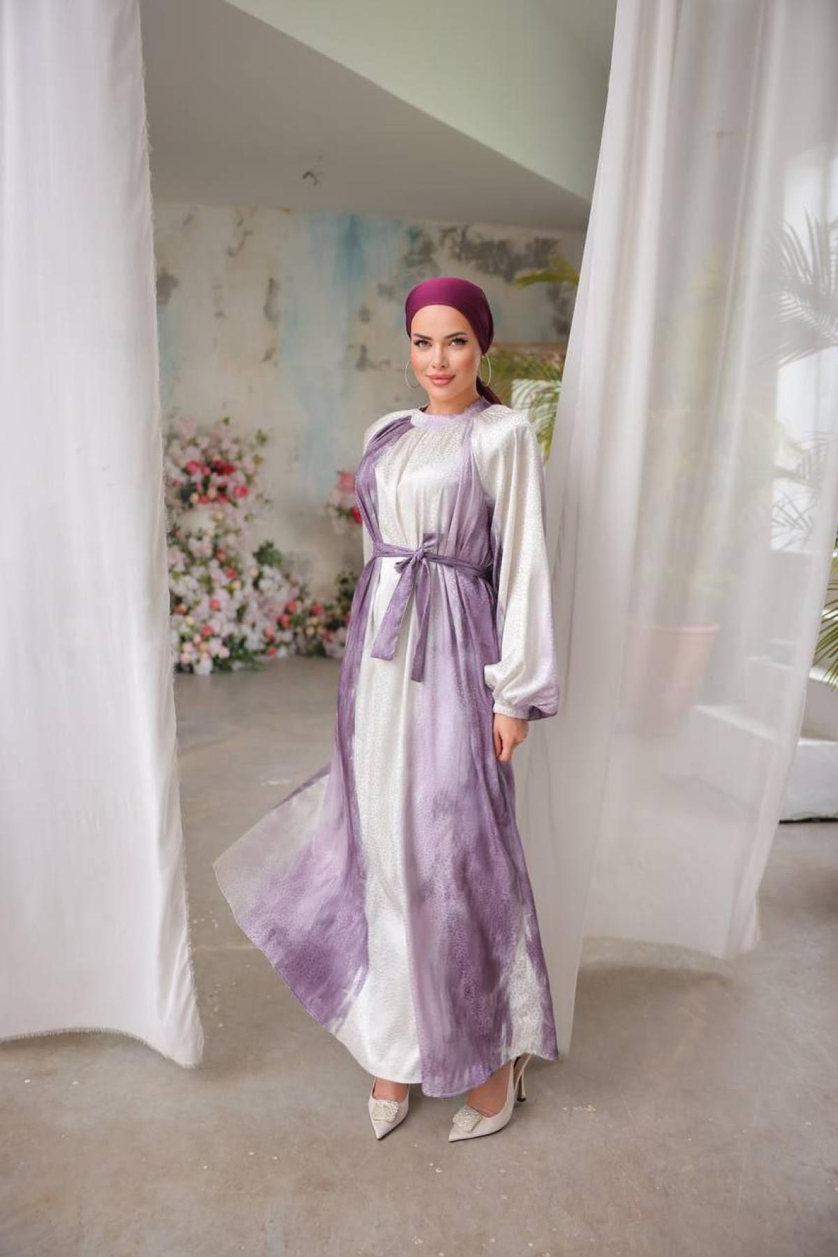 Women hijab maxi dress wholesale Purple color 697331