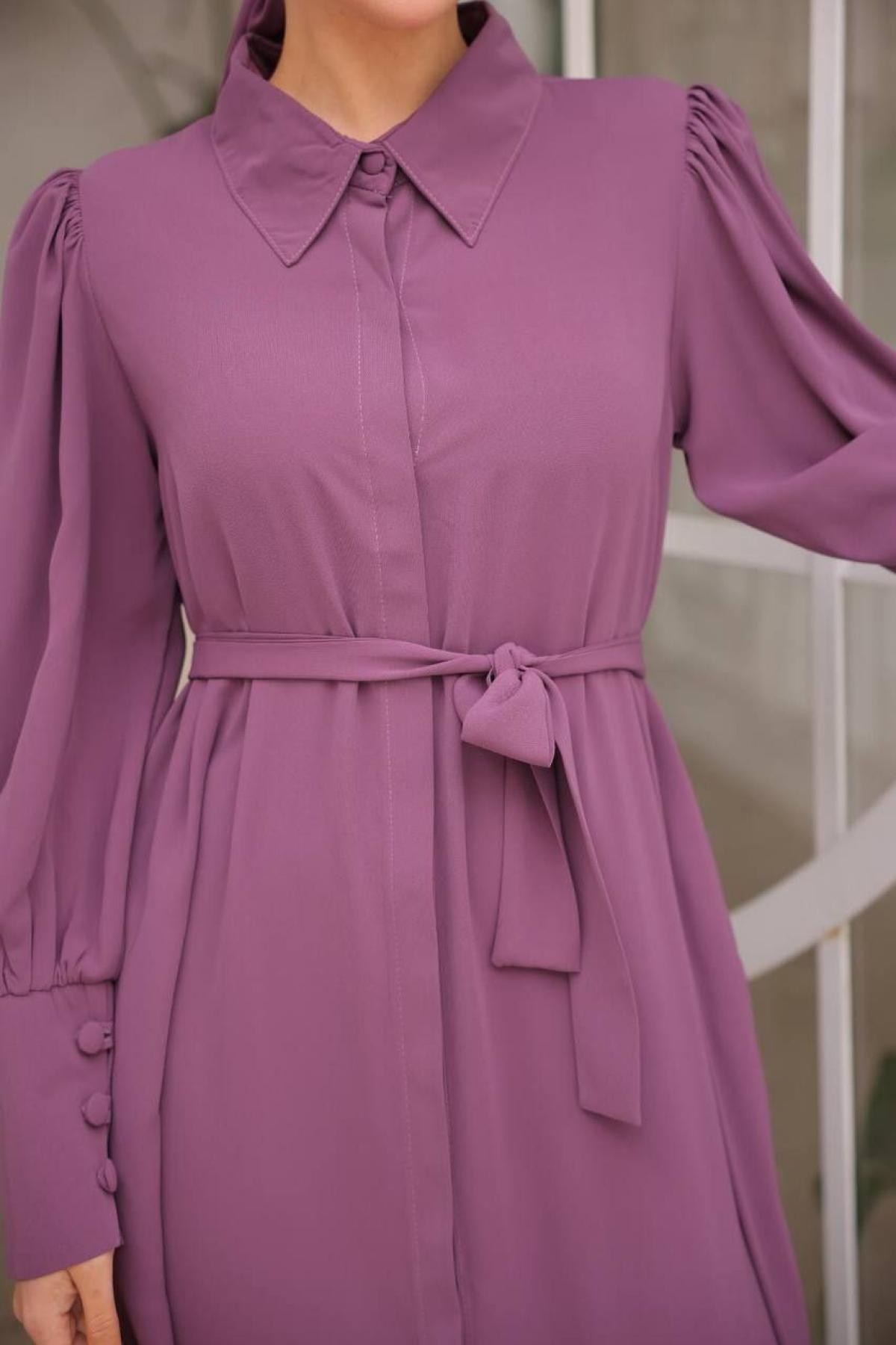 Women hijab maxi dress wholesale Purple color 697374