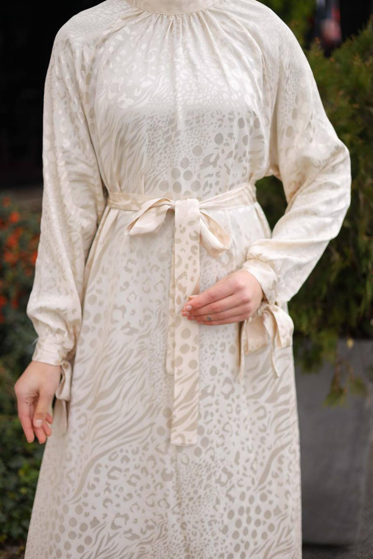 Women hijab maxi dress wholesale White color 695684