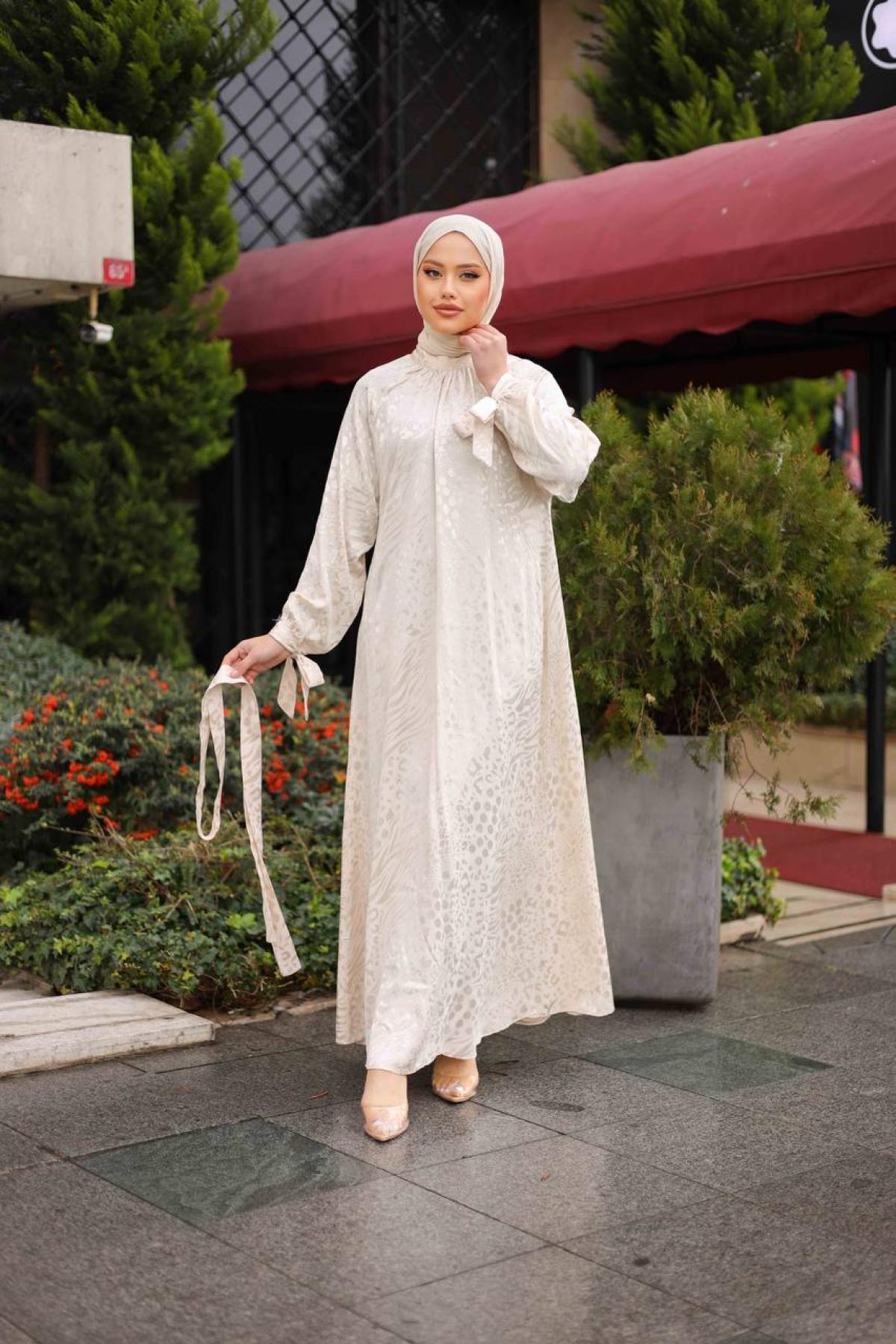 Women hijab maxi dress wholesale White color 695684