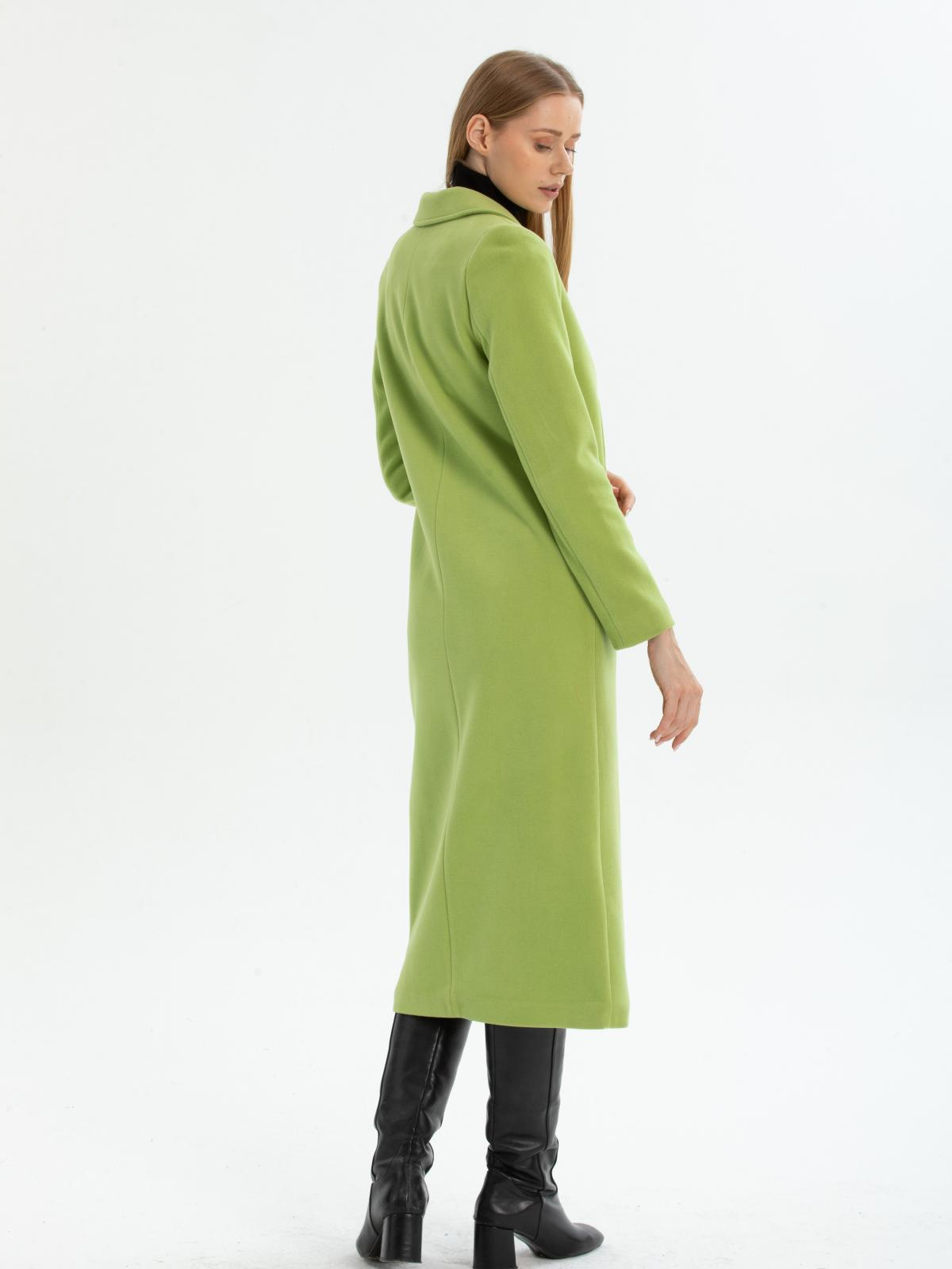 Women hooded coat with belt wholesale Pistachio color 670502
