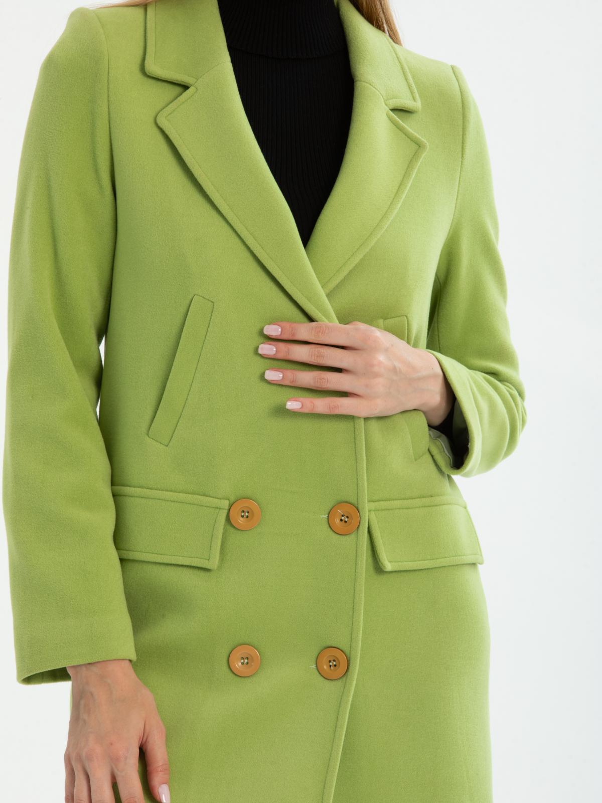 Women hooded coat with belt wholesale Pistachio color 670502
