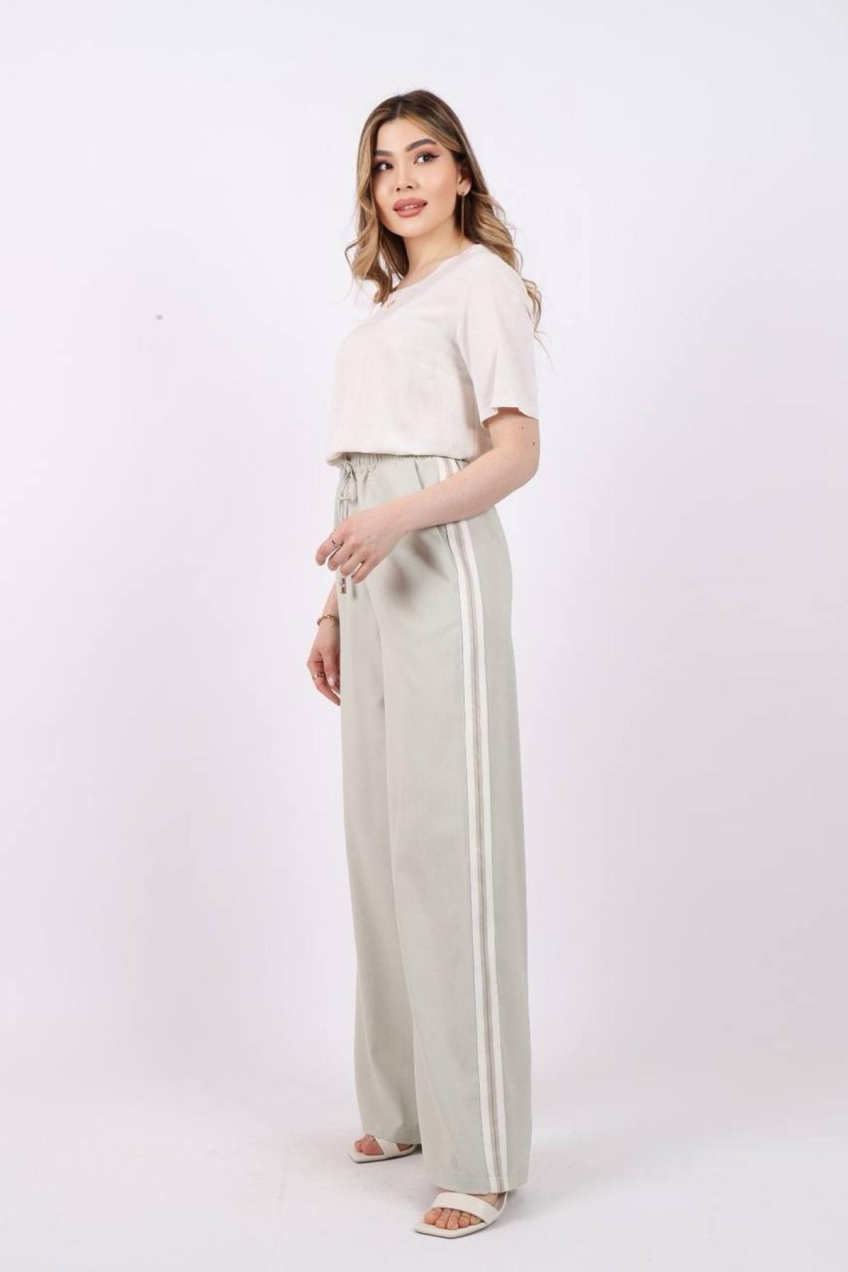 Women jacket, t-shirt and pants set wholesale Pastel Mint color 685790