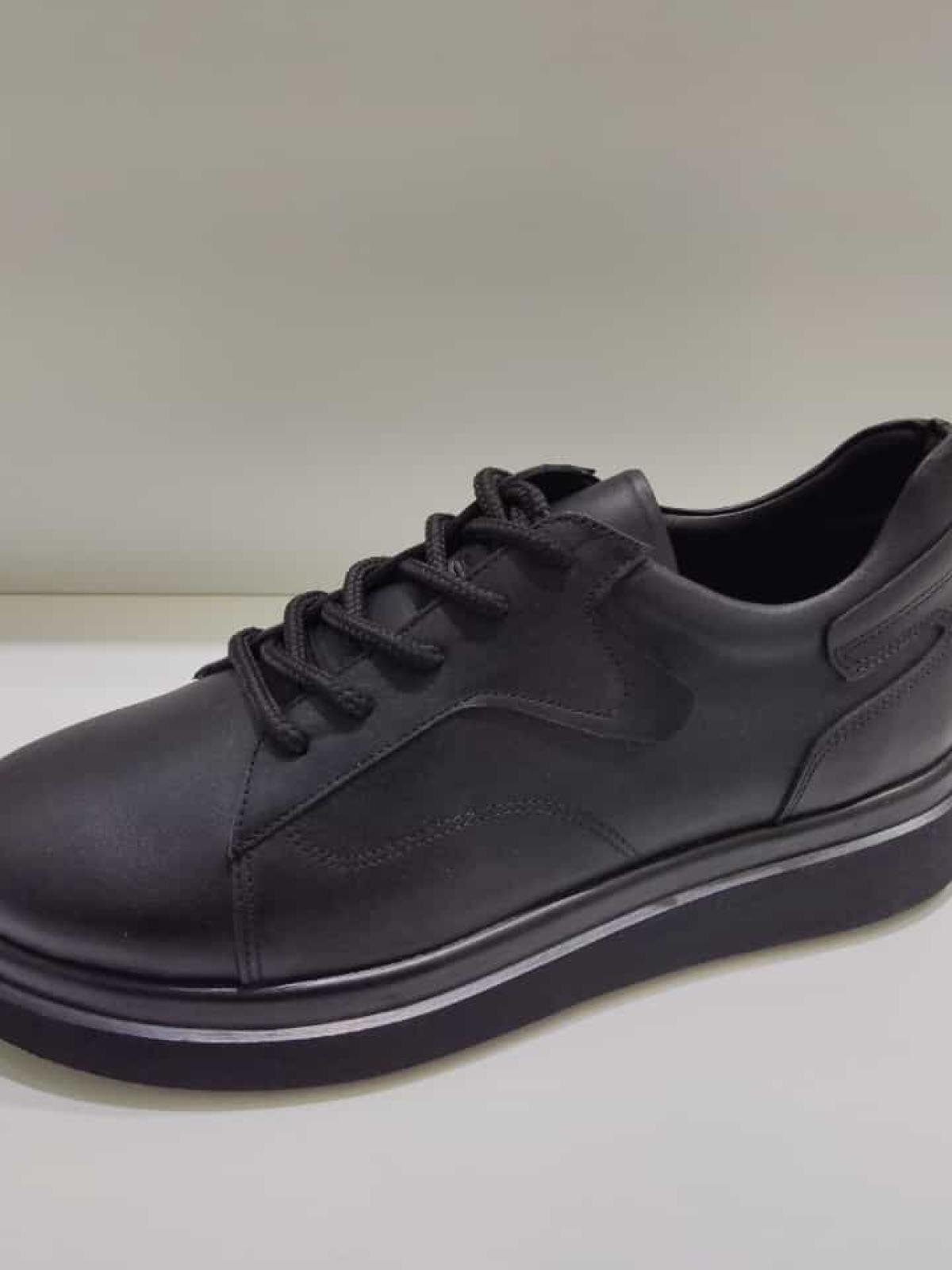 Women leather oxfords wholesale Black color 669498
