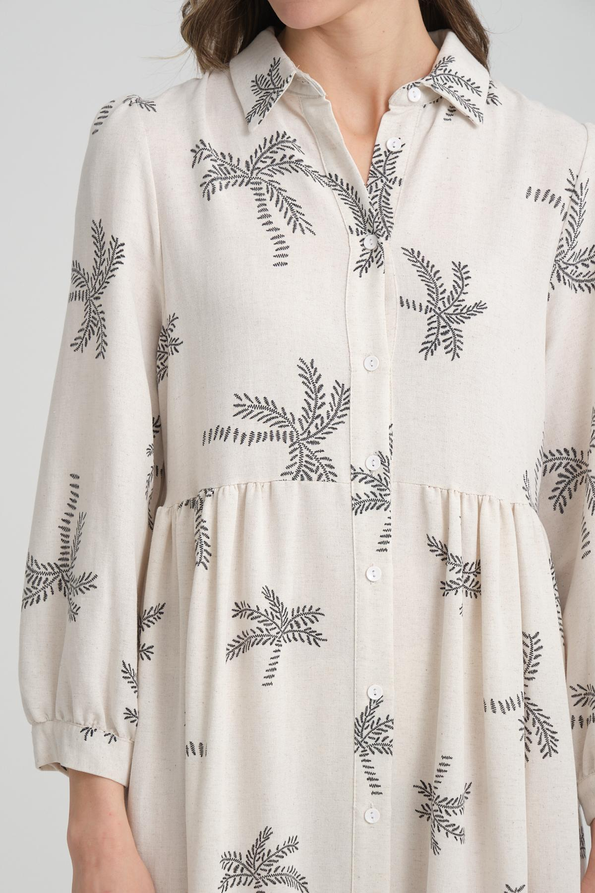 Women linen maxi dress wholesale White color 693912