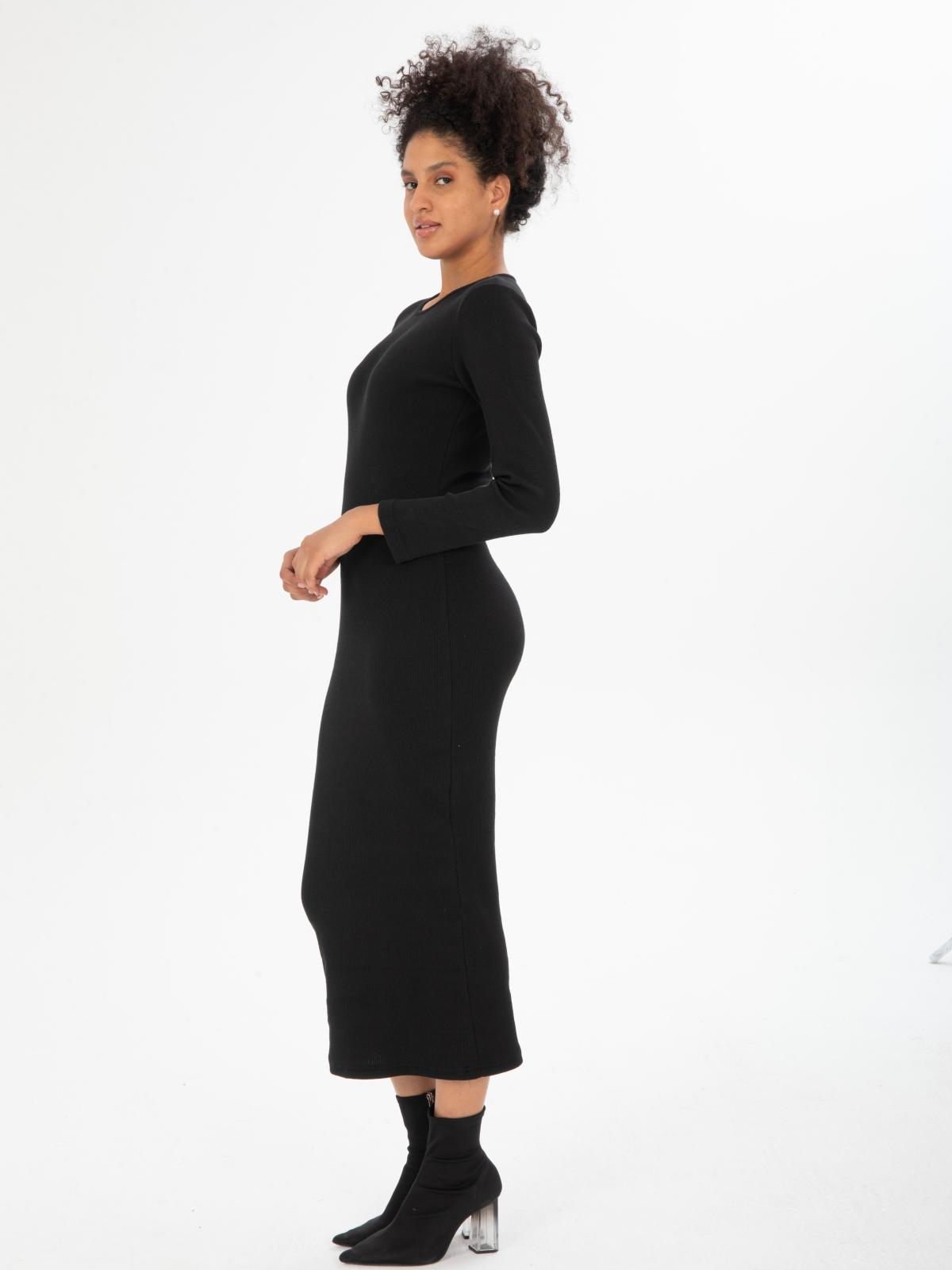 Women long-sleeve midi dress  wholesale Black color