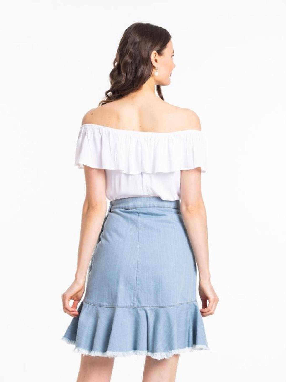 Women mini skirt wholesale Blue color 669359
