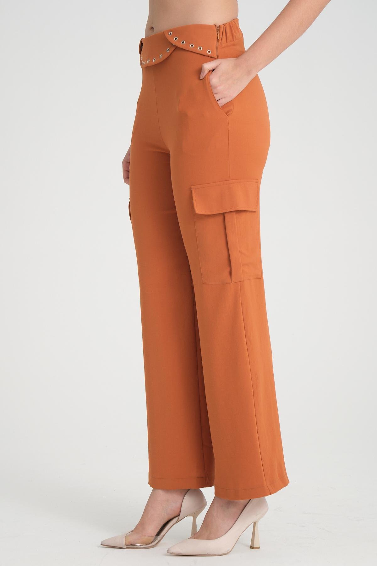 Women shirt and pants set wholesale Terracotta color 693692