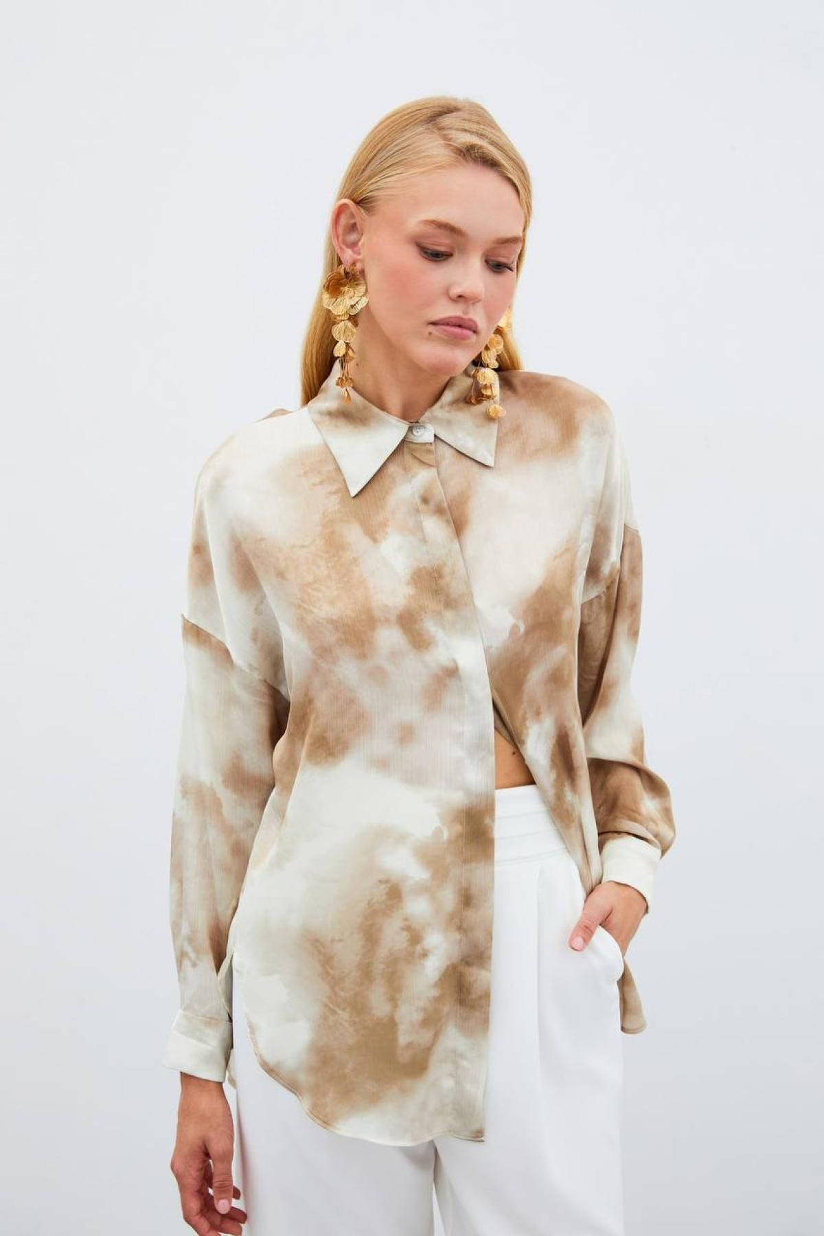 Women shirt wholesale Beige color 703457