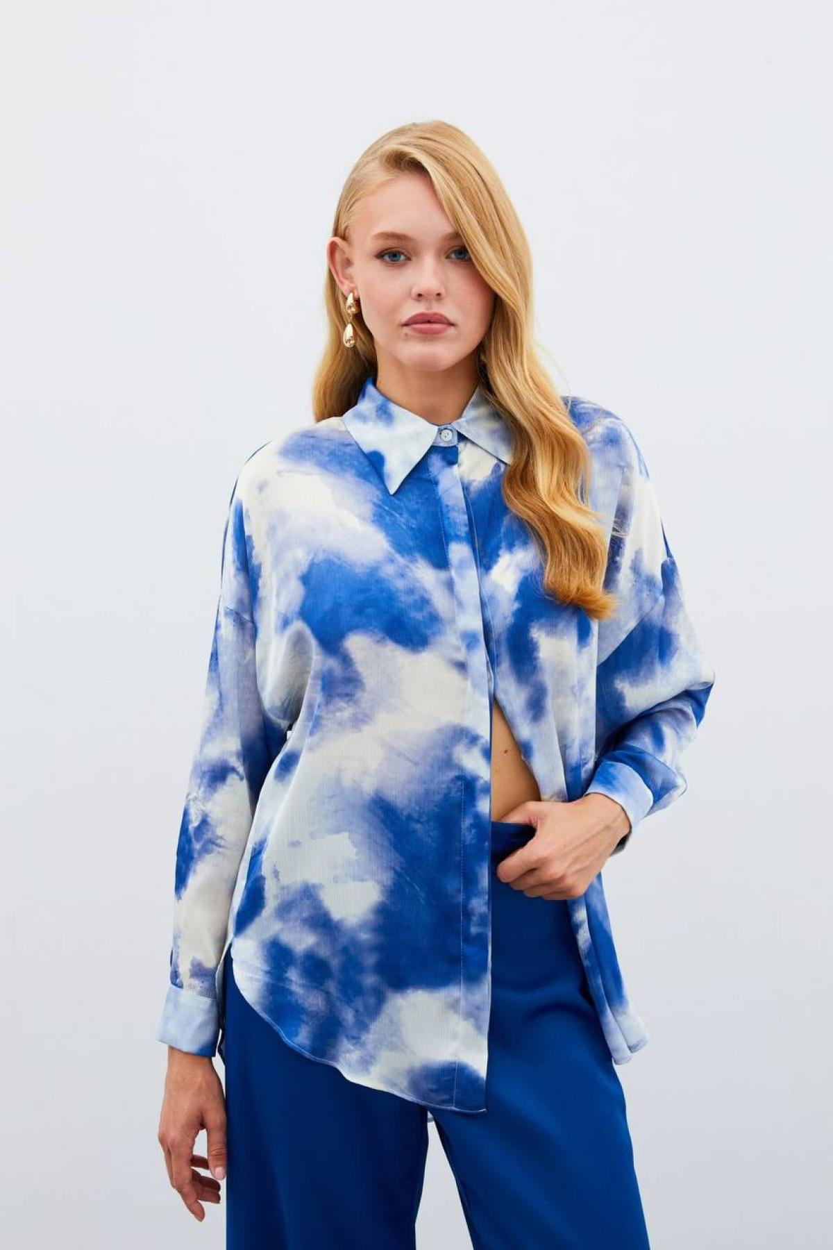 Women shirt wholesale Blue color 703456