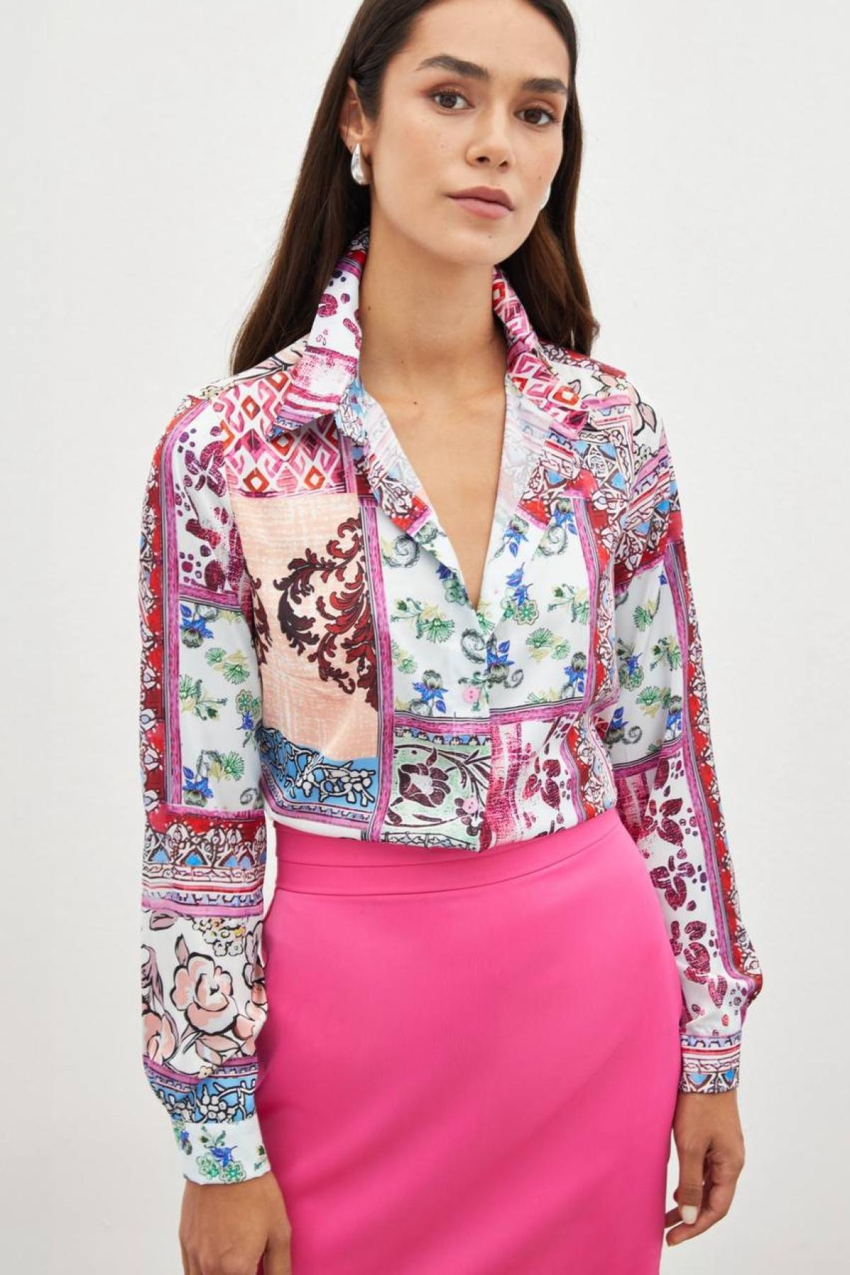 Women shirt wholesale Fuchsia color 700636