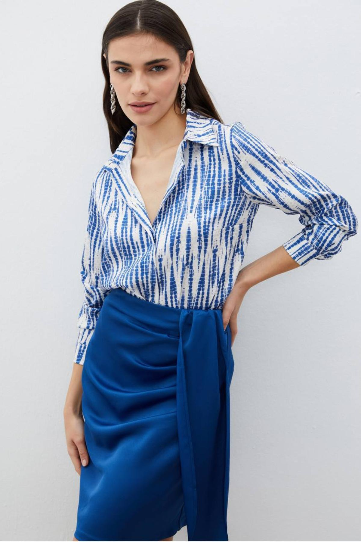 Women shirt wholesale Navy color 700934