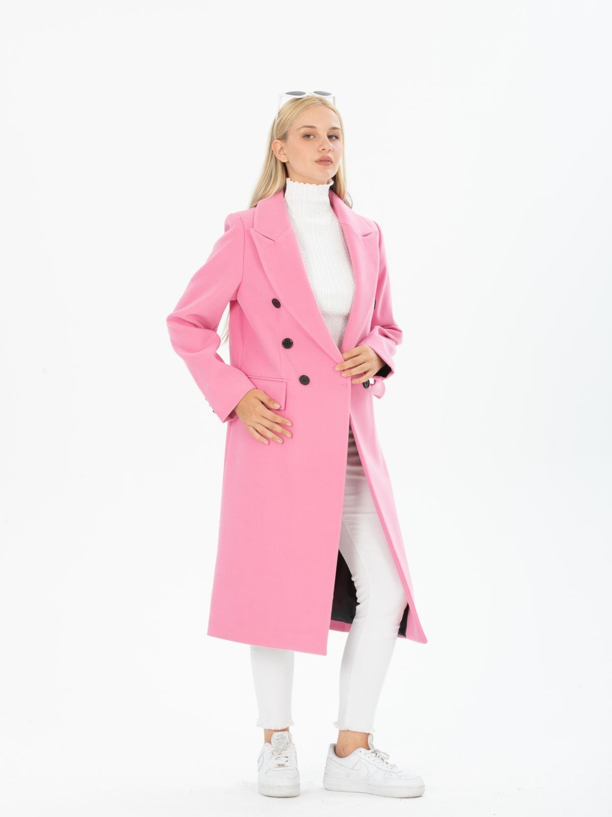 Women Six-Button Coat Wholesale French Pink Color