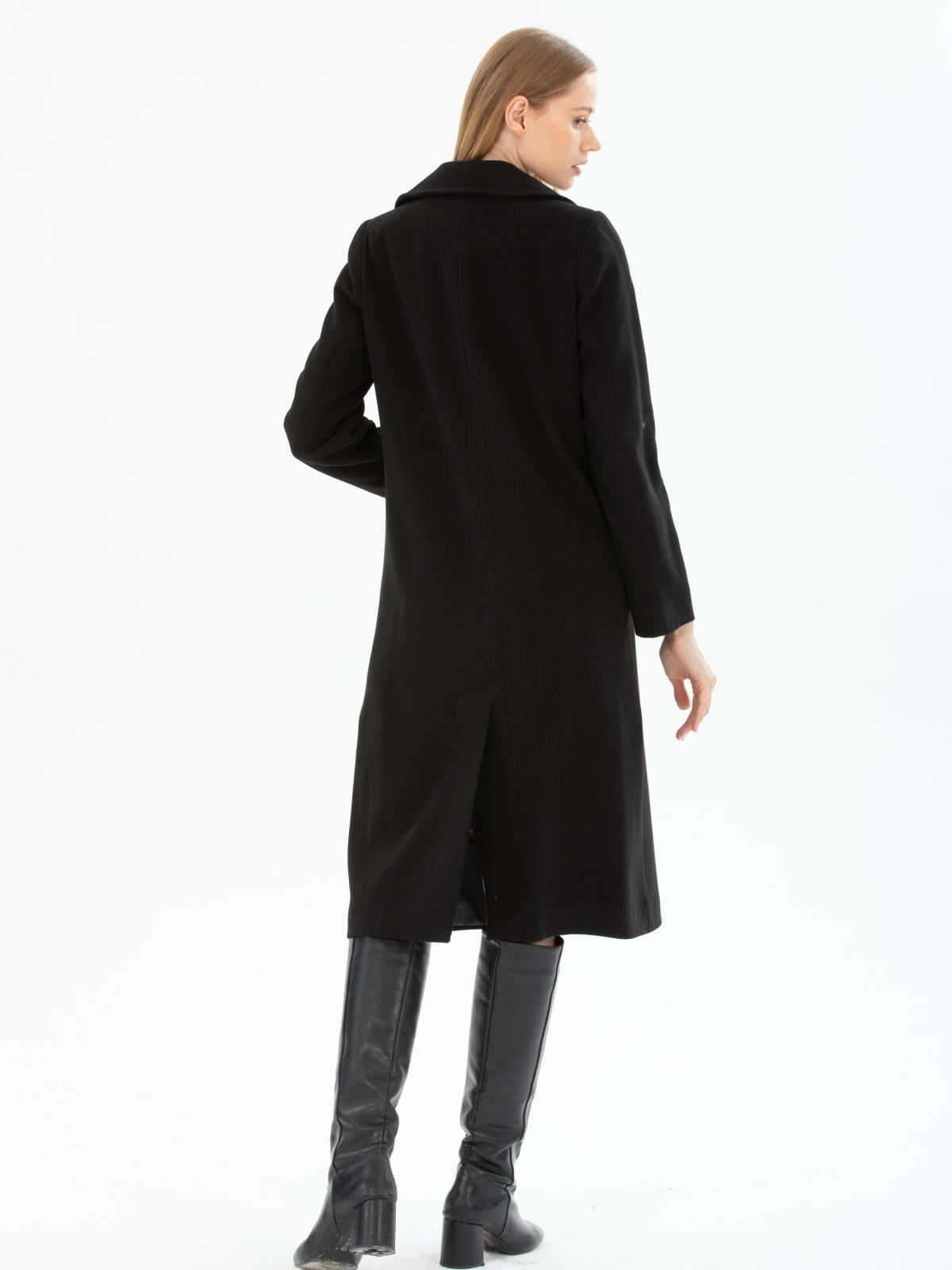 Women six-buttons coat wholesale Black color 669526