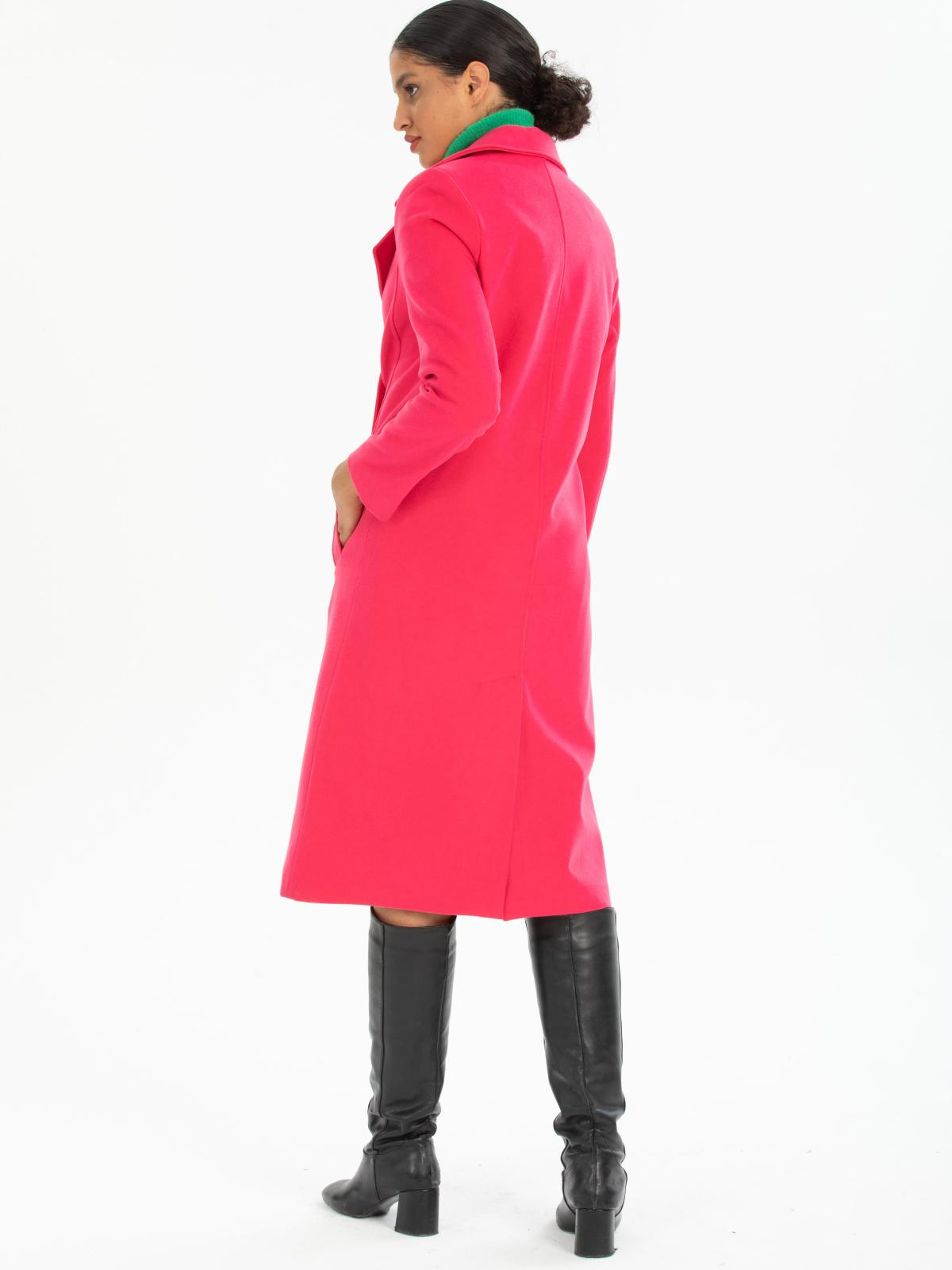 Women six-buttons coat wholesale Fuchsia color 669525