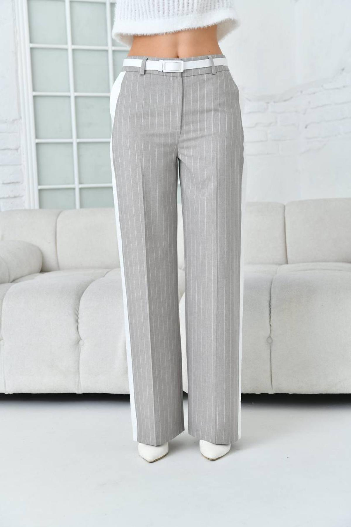 Women striped pants wholesale Gray color 697315