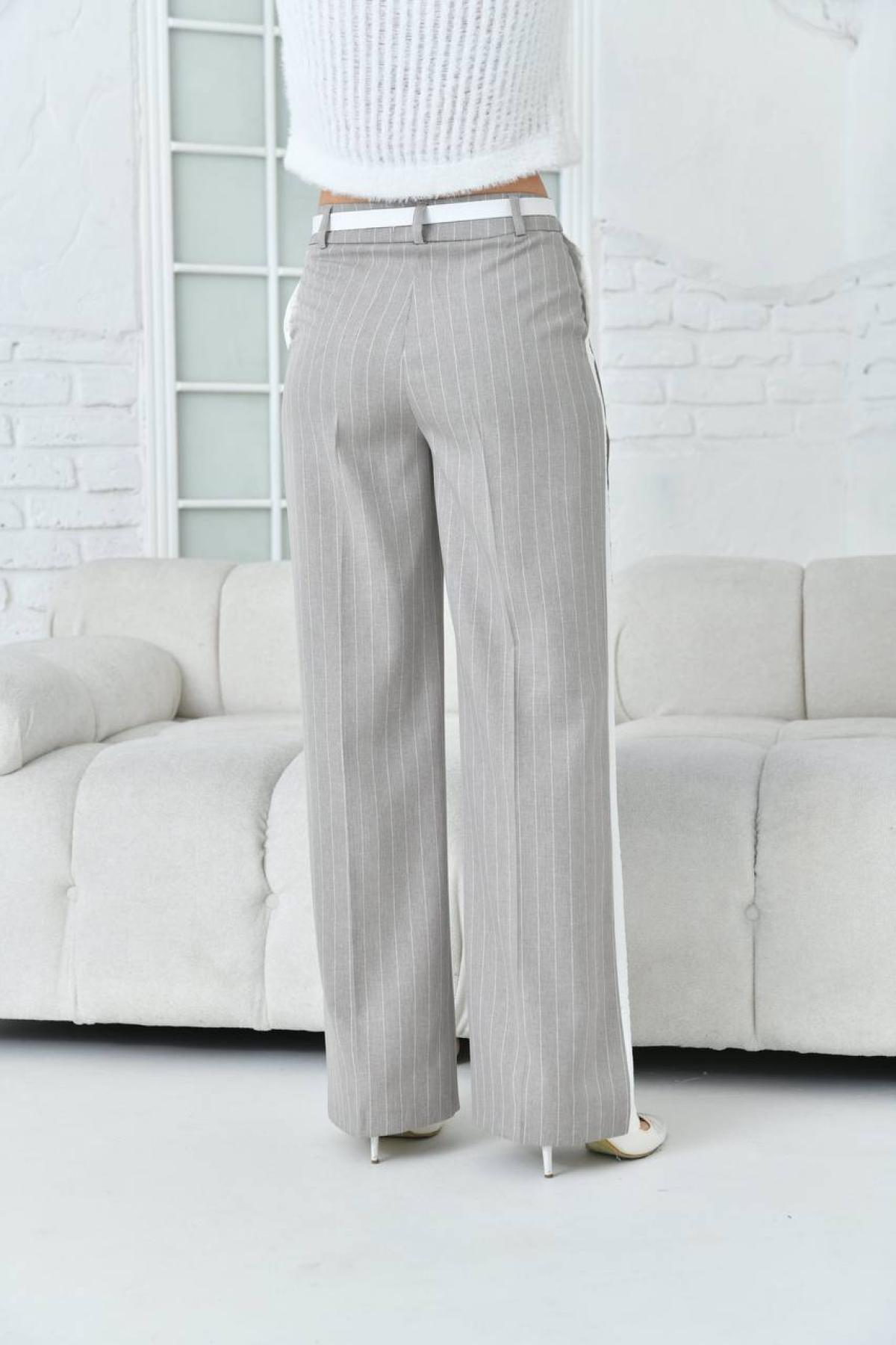 Women striped pants wholesale Gray color 697315