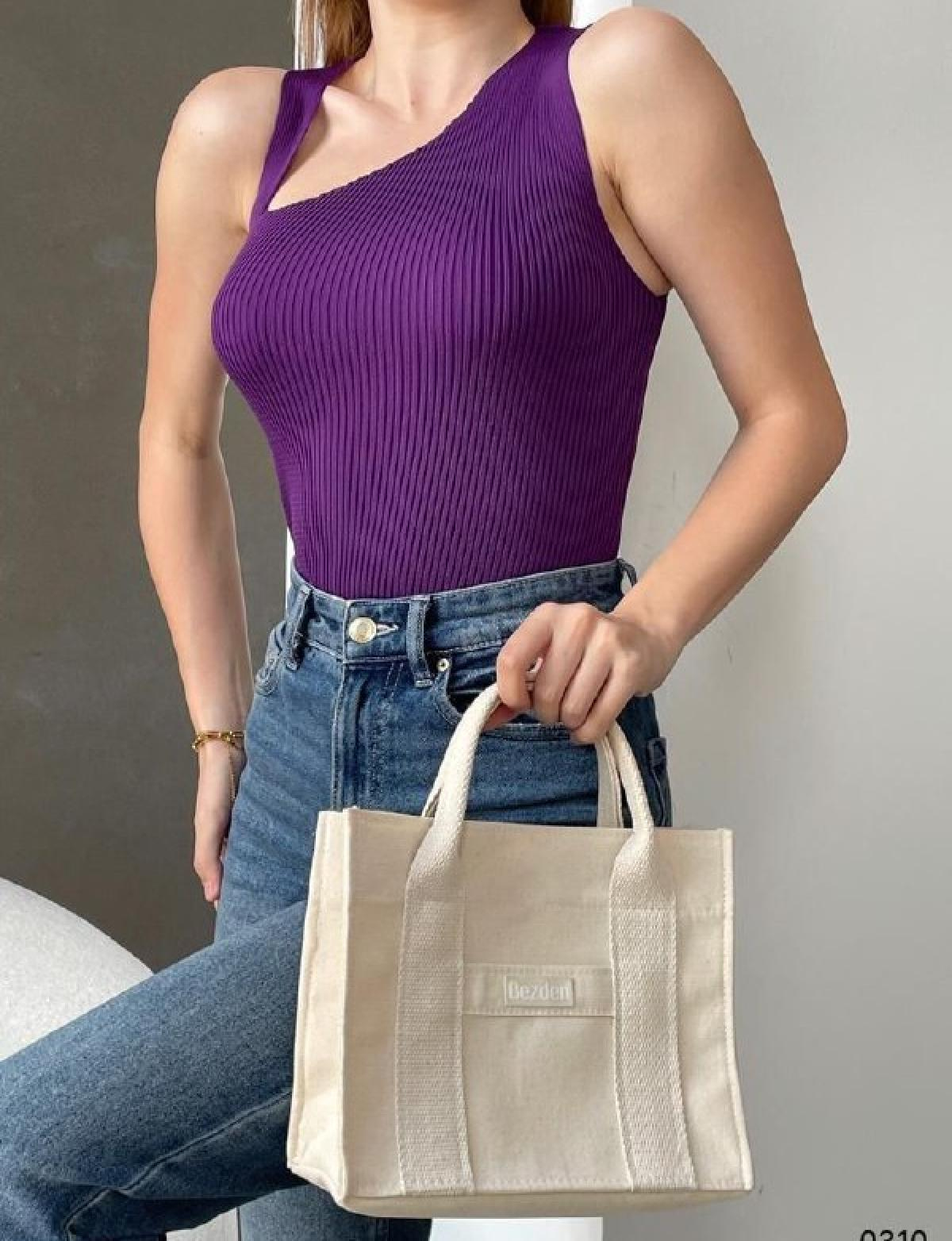 Women tricot top wholesale  Purple color
