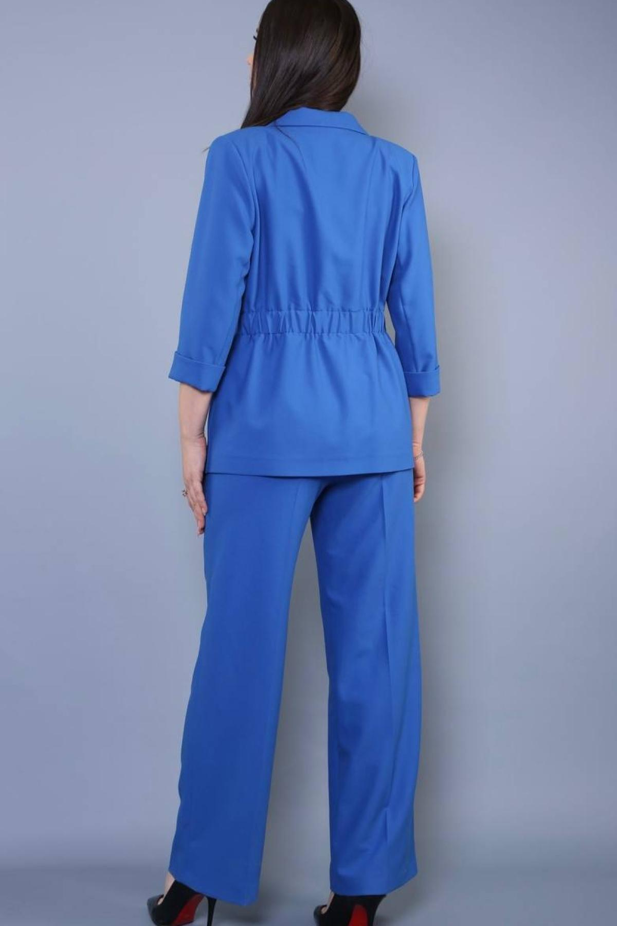 Women trousers suit Plus size wholesale Blue color 685838
