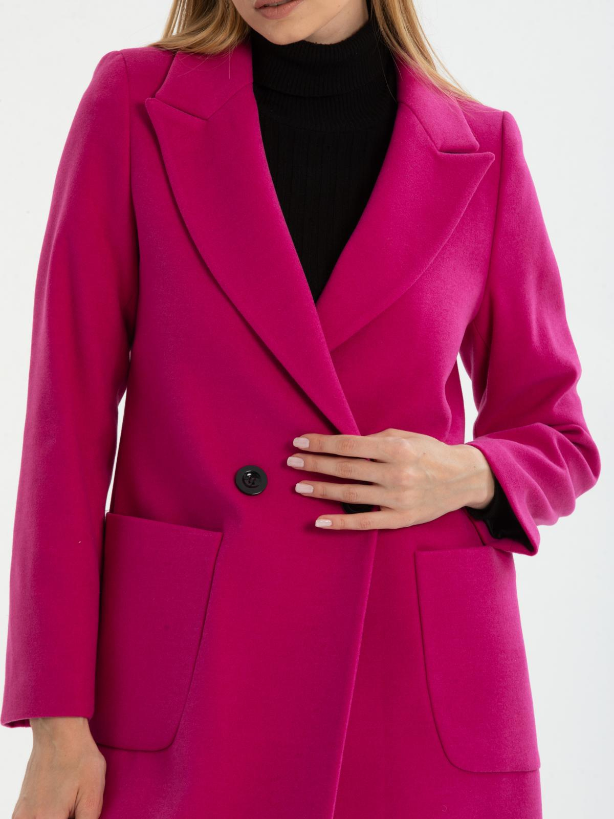 Women two-button coat wholesale Fuchsia color 670443