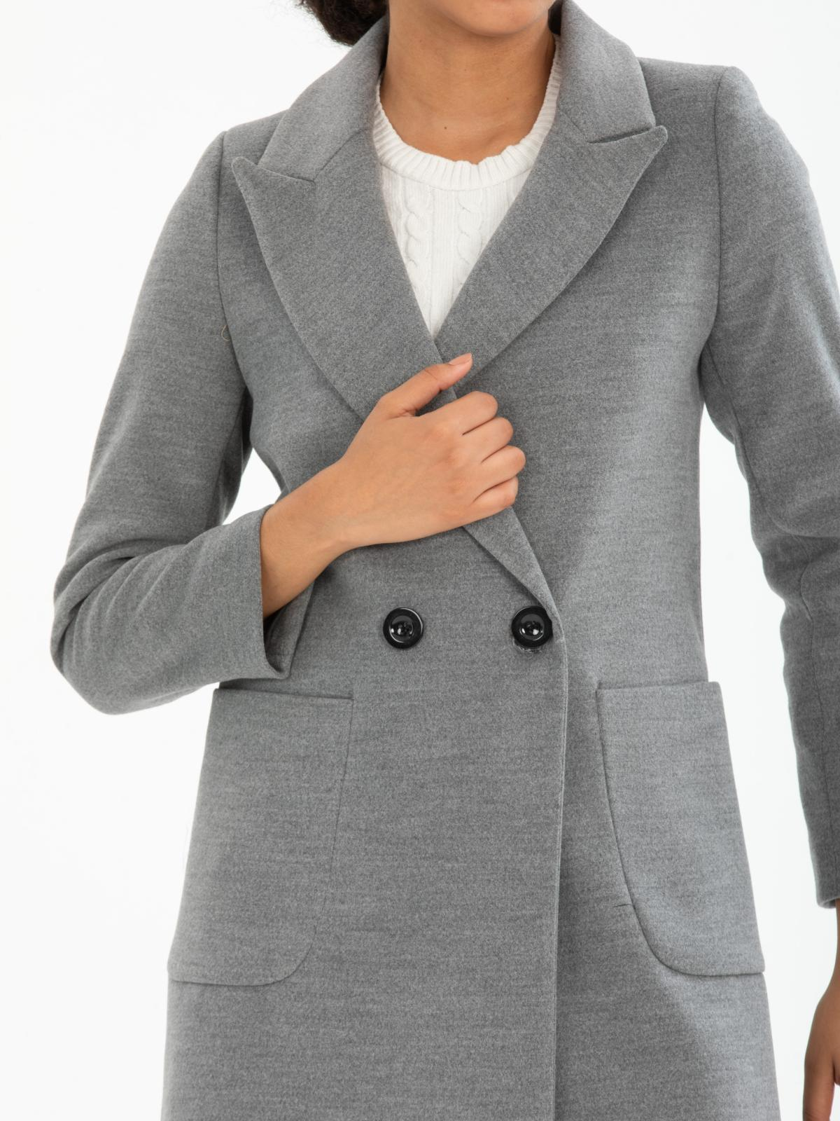 Women two-button coat wholesale Gray color 670444