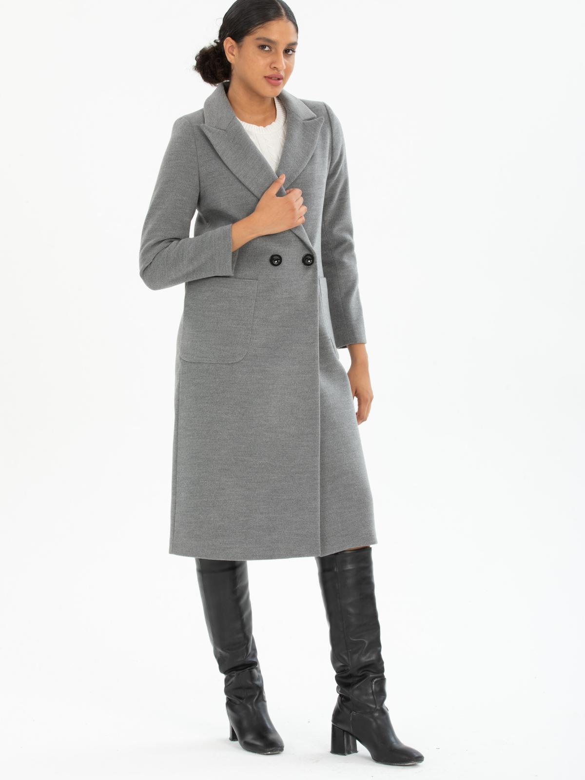 Women two-button coat wholesale Gray color 670444