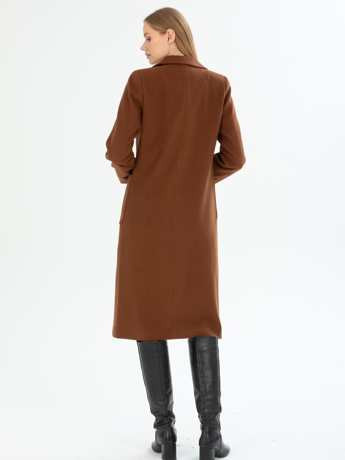 Women two-buttons coat wholesale Camel color 669533