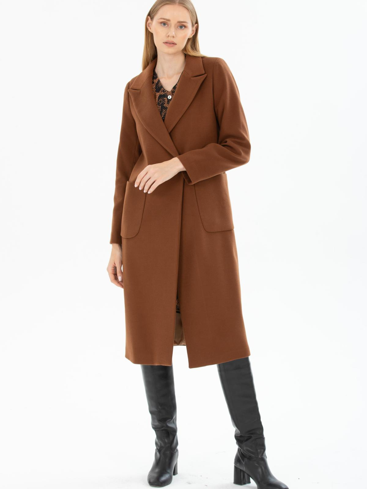 Women two-buttons coat wholesale Camel color 669533