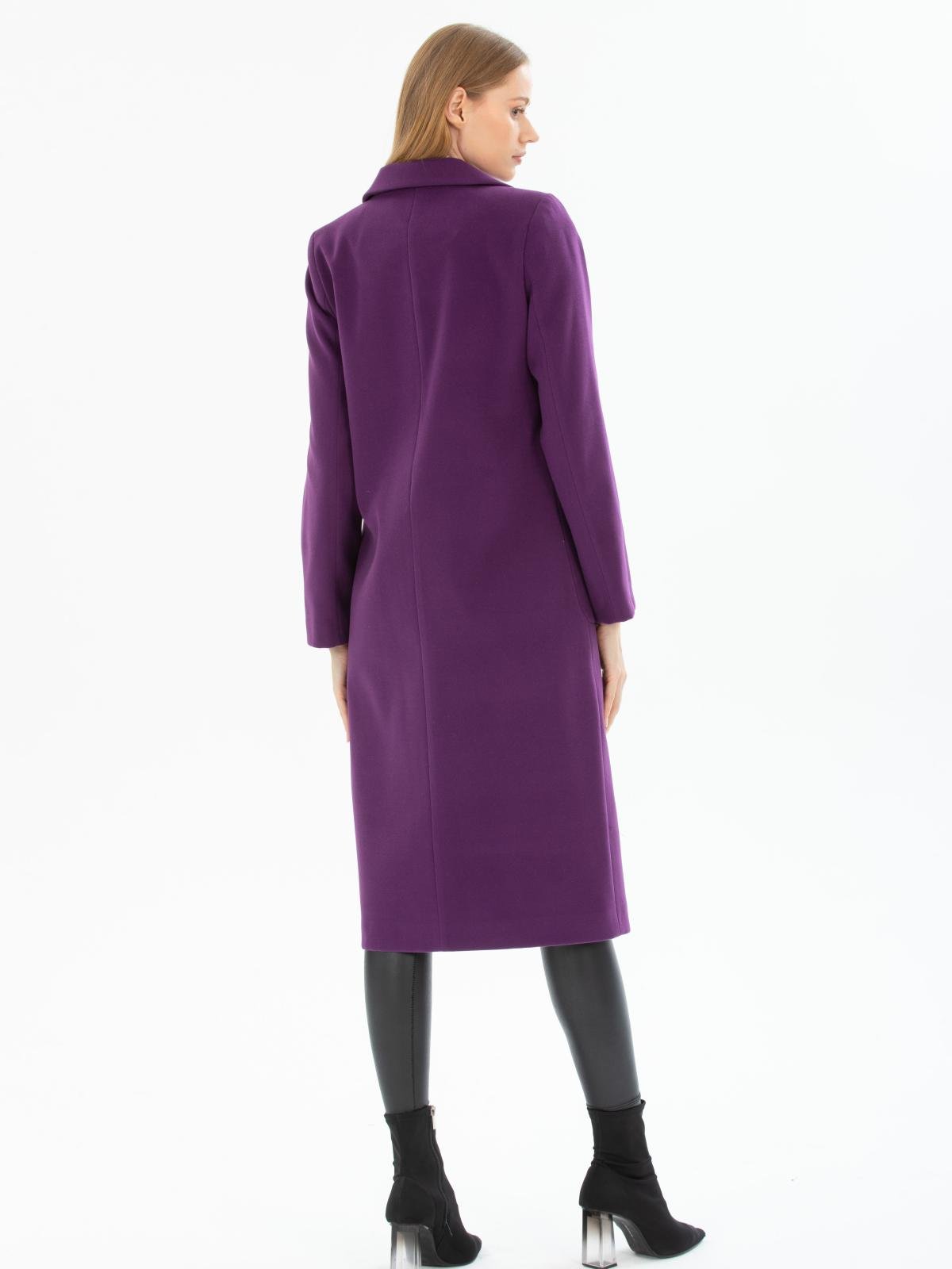 Women two-buttons coat wholesale Purple color 669532