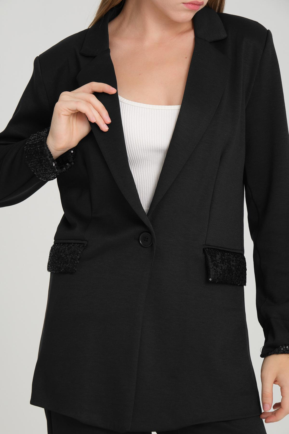 Women two-piece suit wholesale Black color 698898