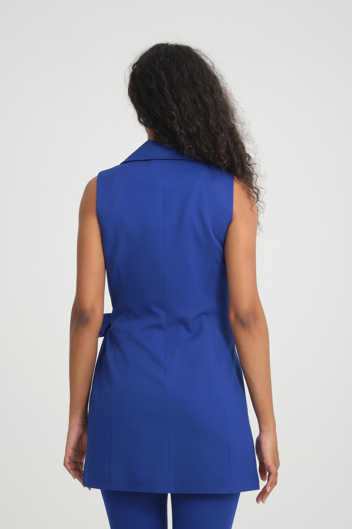 Women vest and pants suit Plus size wholesale Sax Blue color 696697