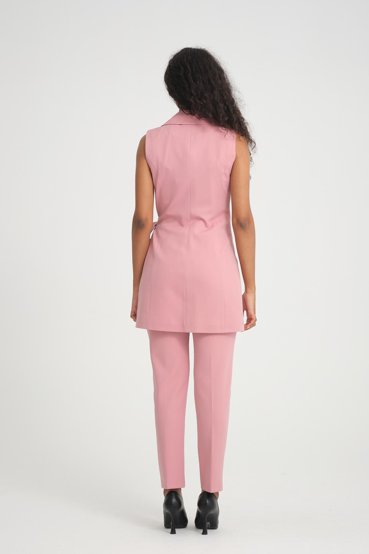 Women vest and pants suit Plus size wholesale Pink color 696694