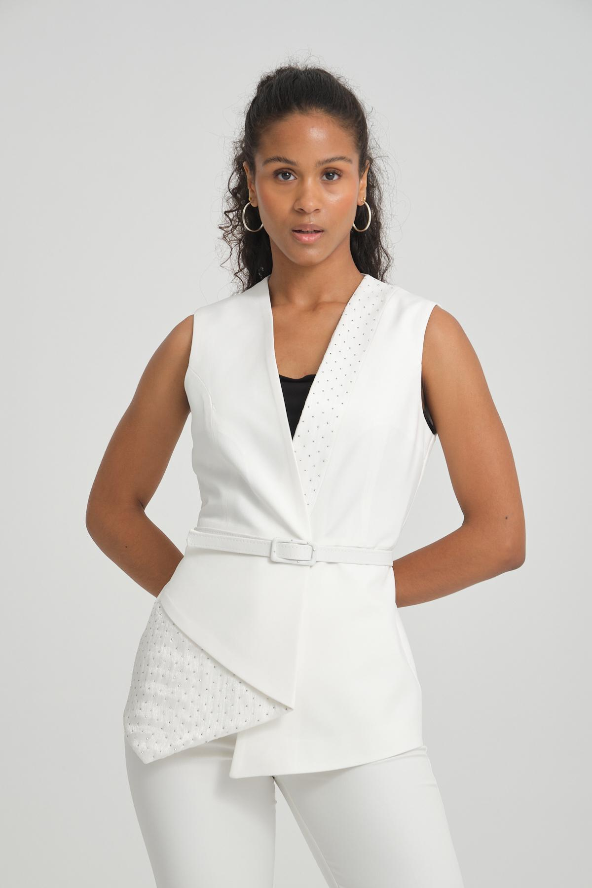 Women vest and pants suit Plus size wholesale White color 696679