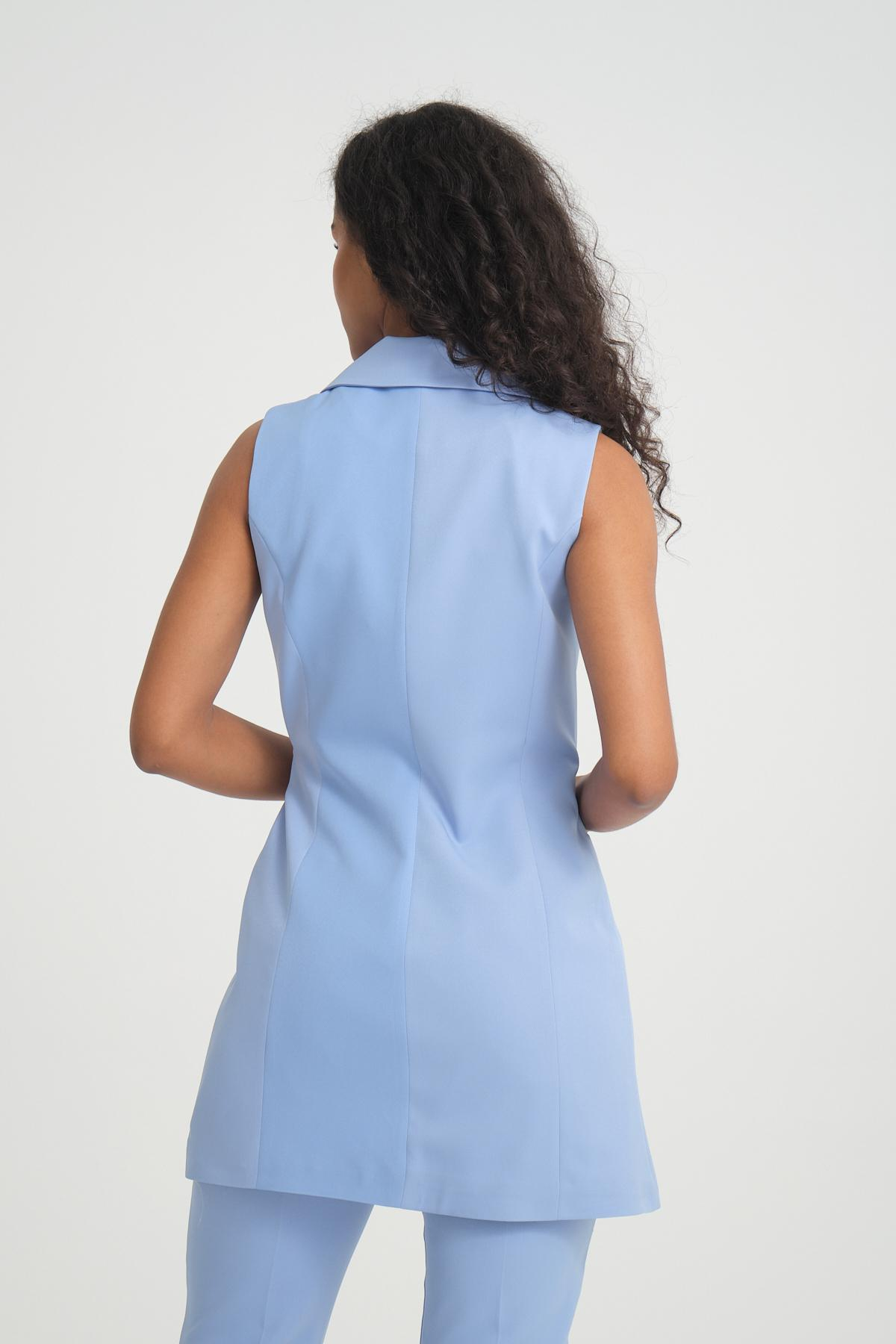 Women vest and pants suit Plus size wholesale Baby Blue color 696696