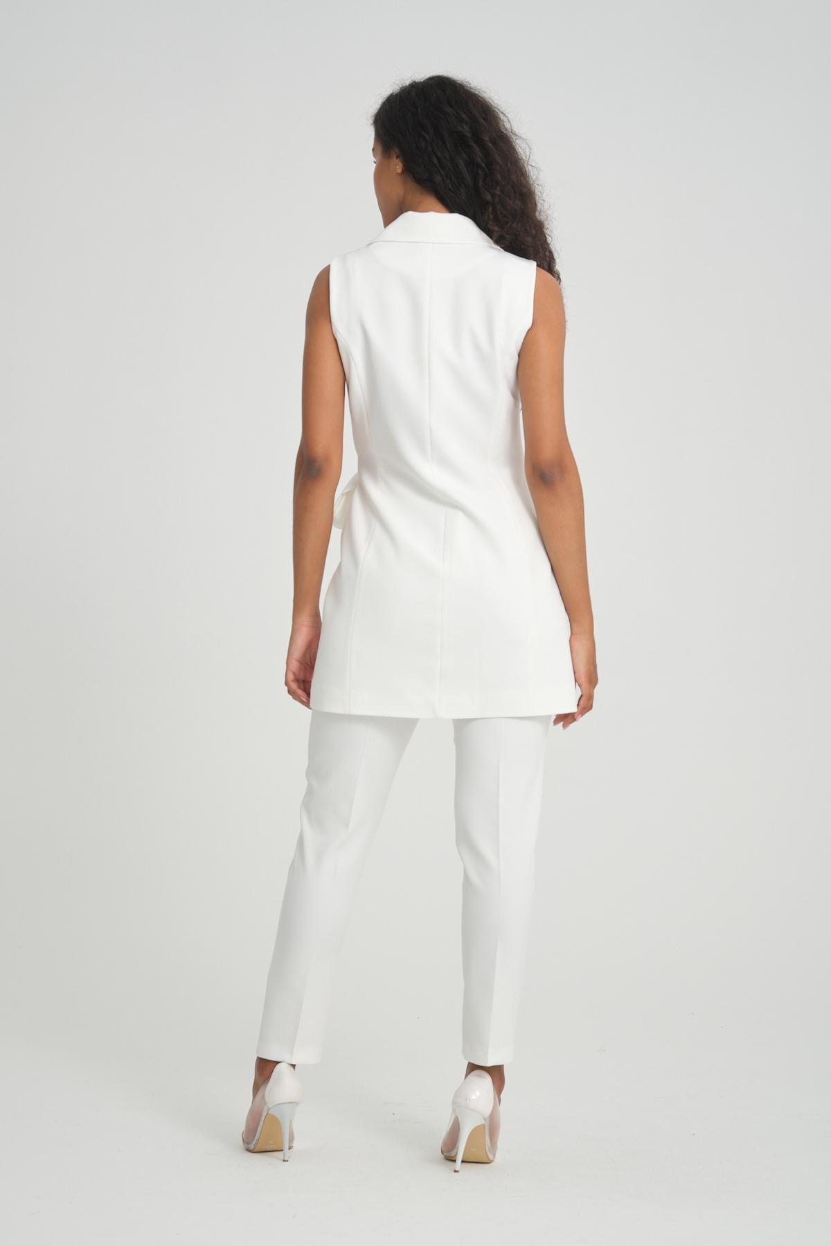 Women vest and pants suit wholesale White color 696684