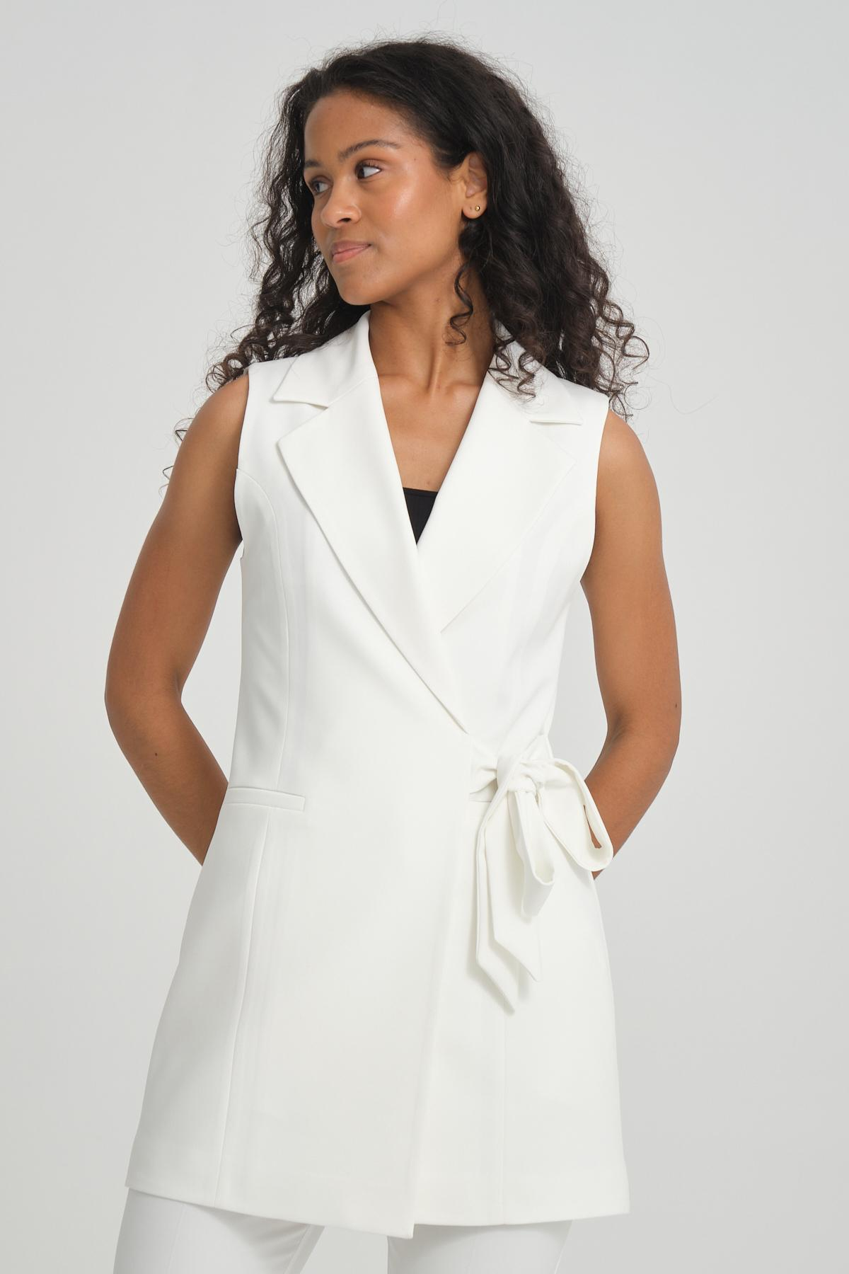 Women vest and pants suit wholesale White color 696684