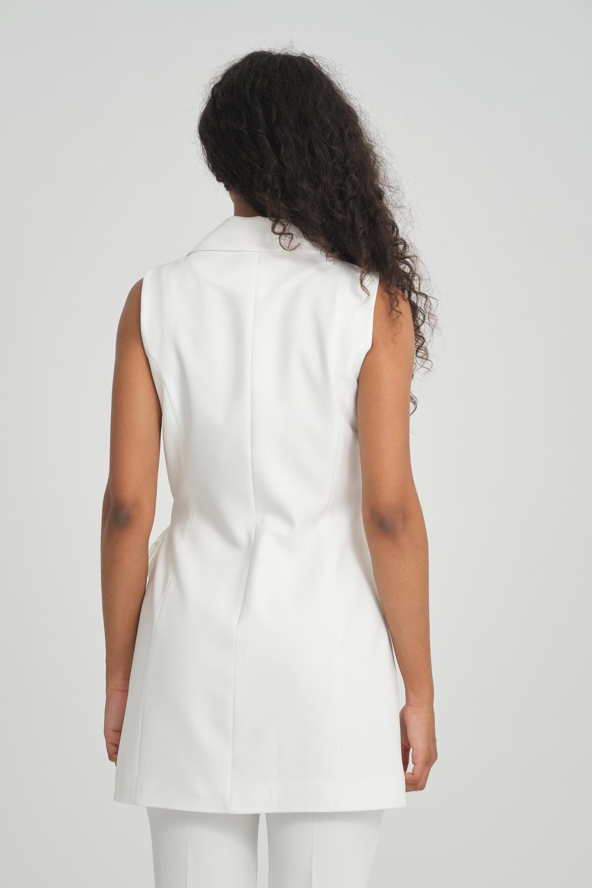 Women vest and pants suit wholesale White color 696684