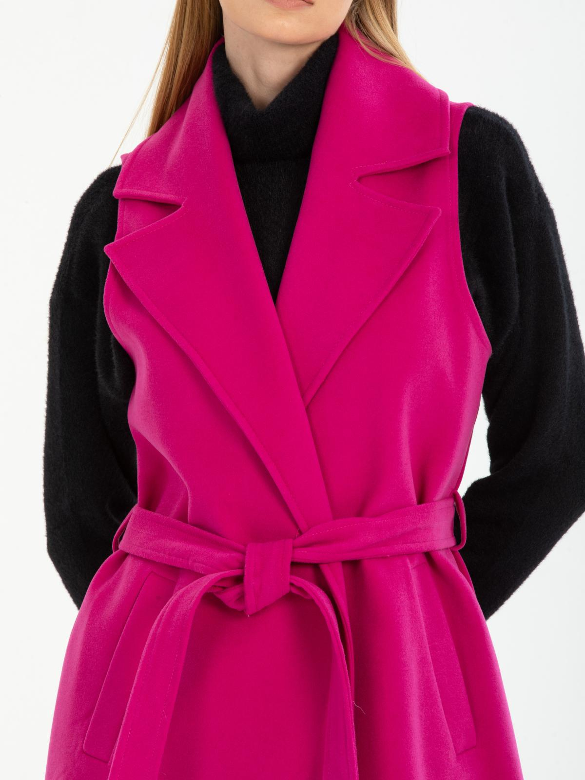 Women vest with belt wholesale Fuchsia color 669508