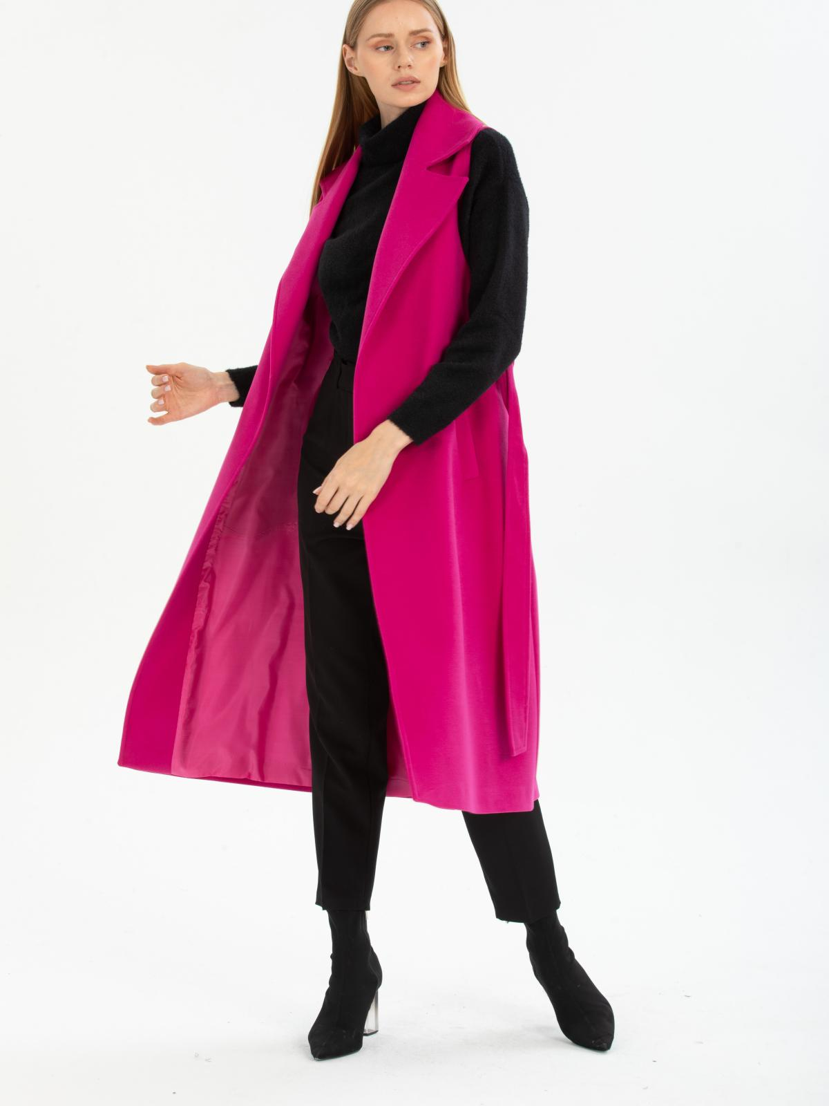 Women vest with belt wholesale Fuchsia color 669508