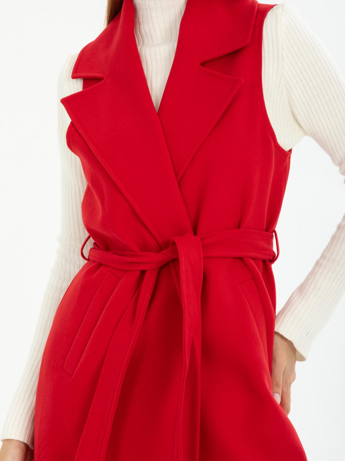 Women vest with belt wholesale Red color 669510