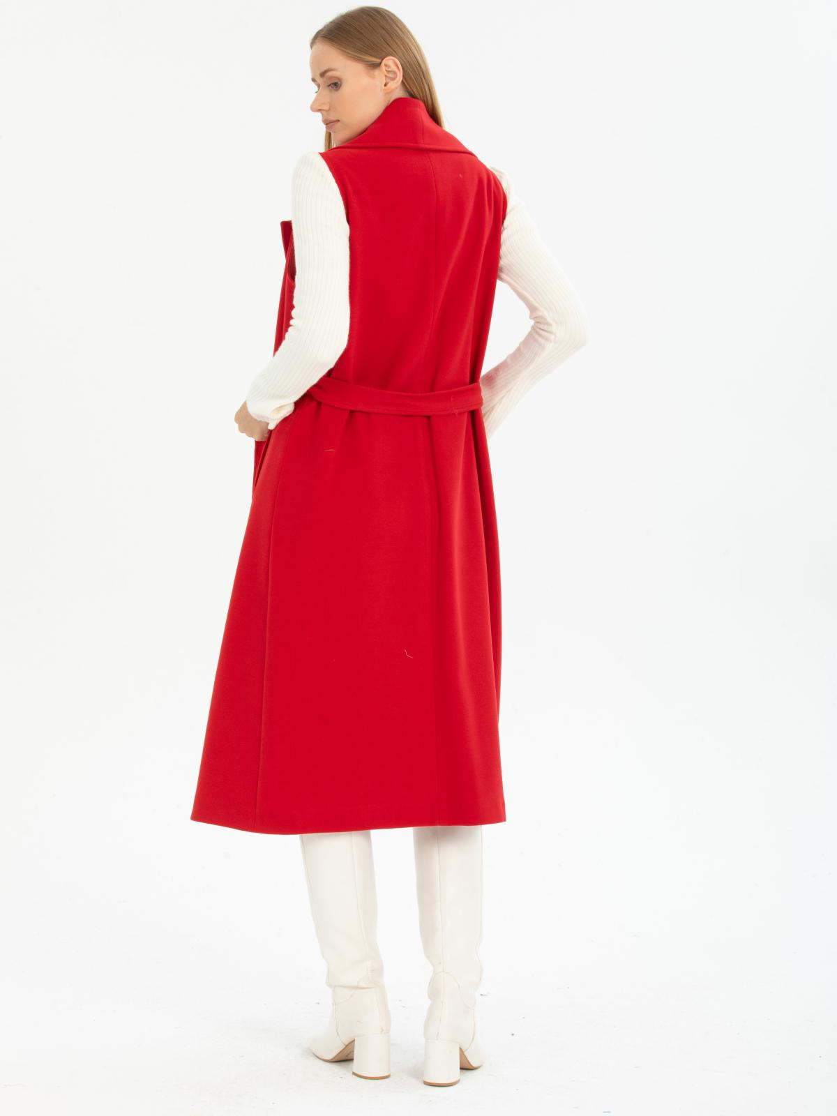 Women vest with belt wholesale Red color 669510