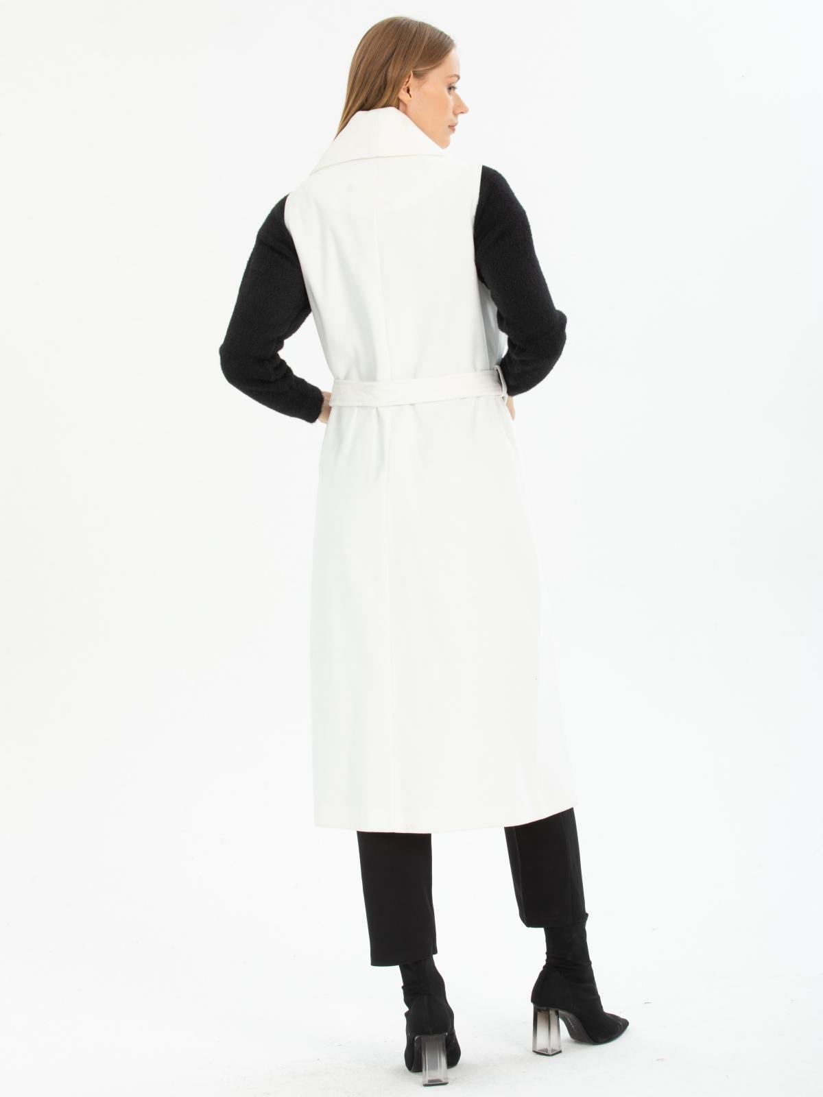 Women vest with belt wholesale White color 669505